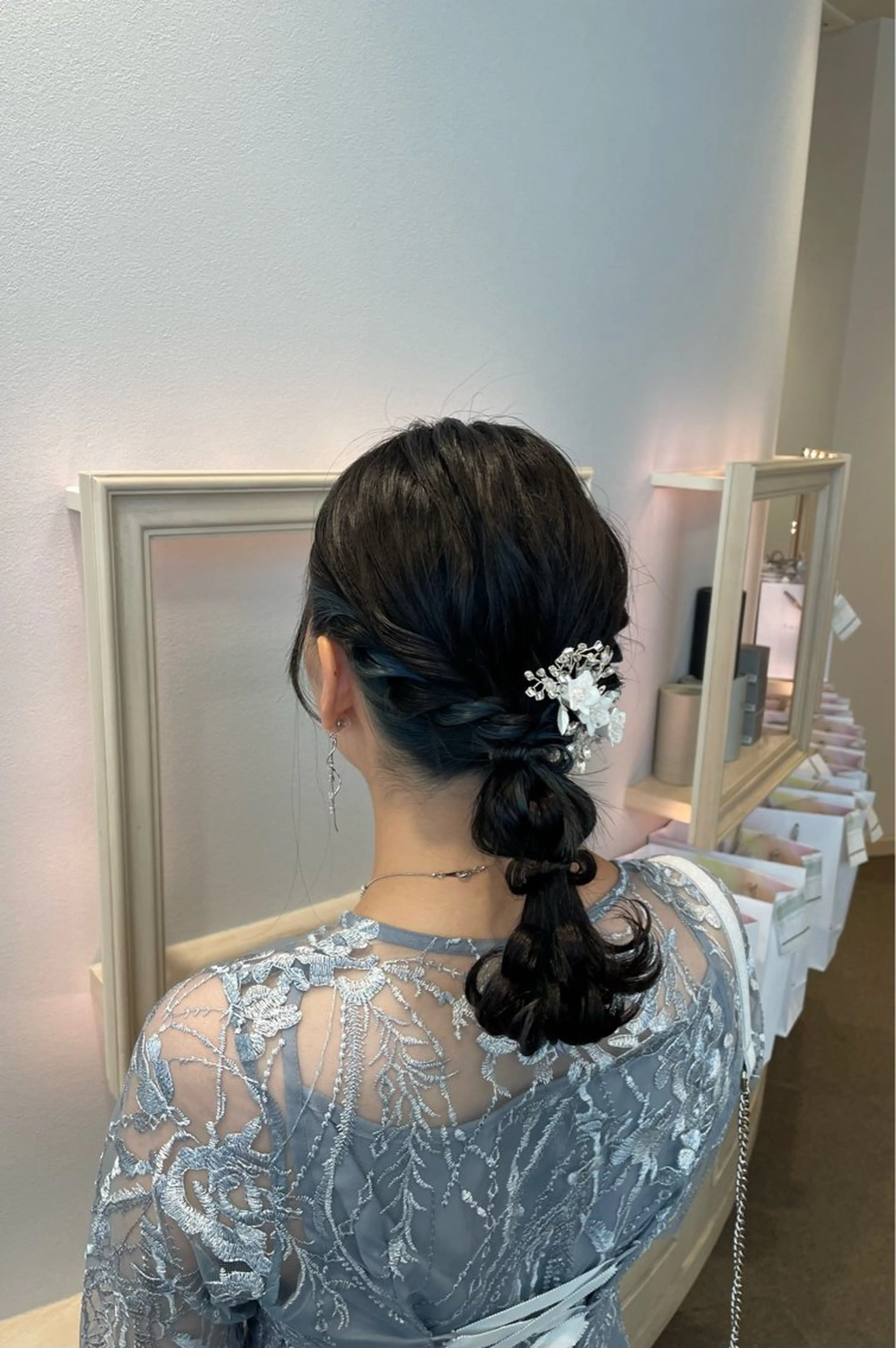 ミディアム ヘアセット 横浜/お呼ばれヘア/ エクステ/ゆいのヘアスタイル