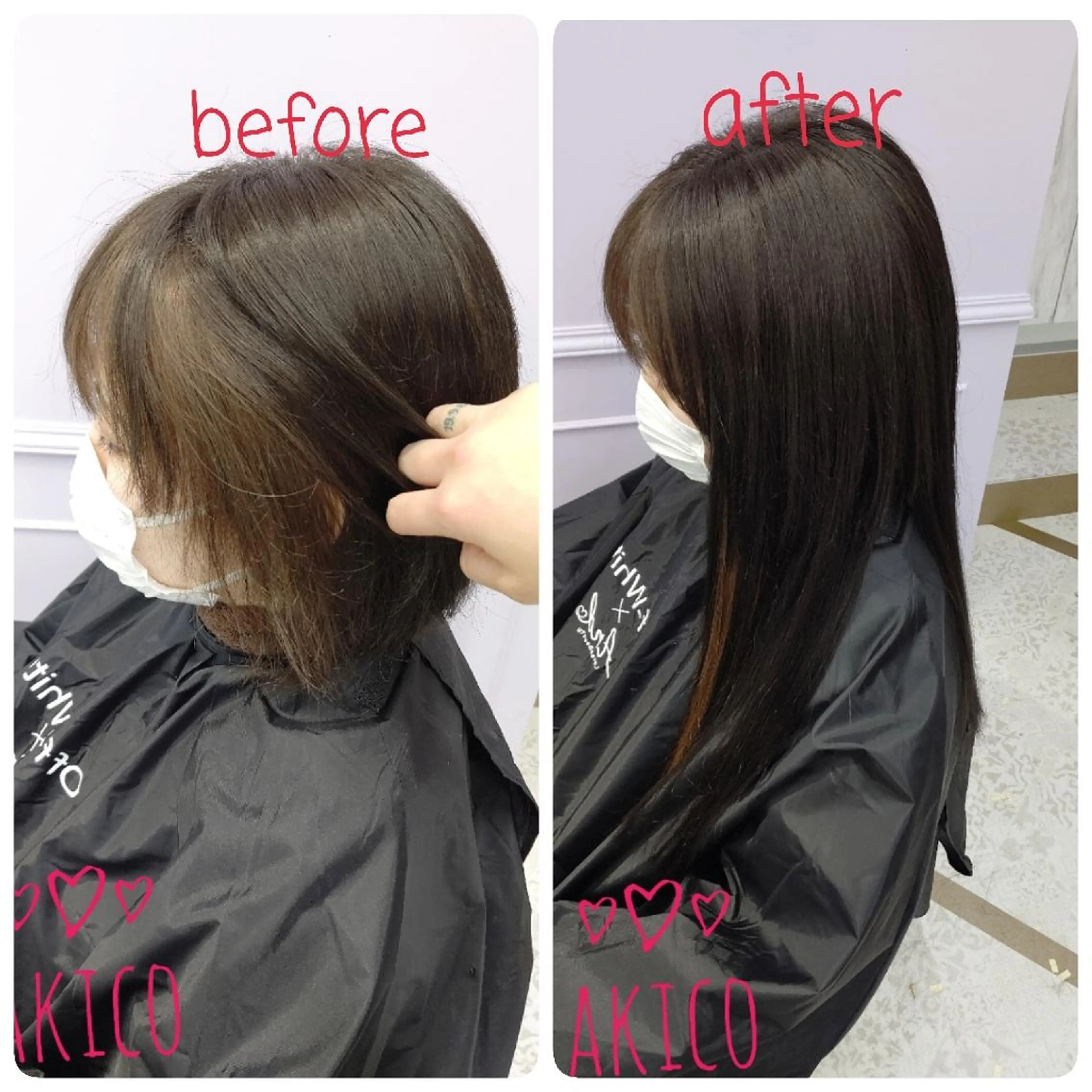 ショート ショートボブ ボブ エクステ ショートヘア LUXBE GALLERY なんば駅前店所属・ラックスビーギャラリ ー AKICOのヘアスタイル