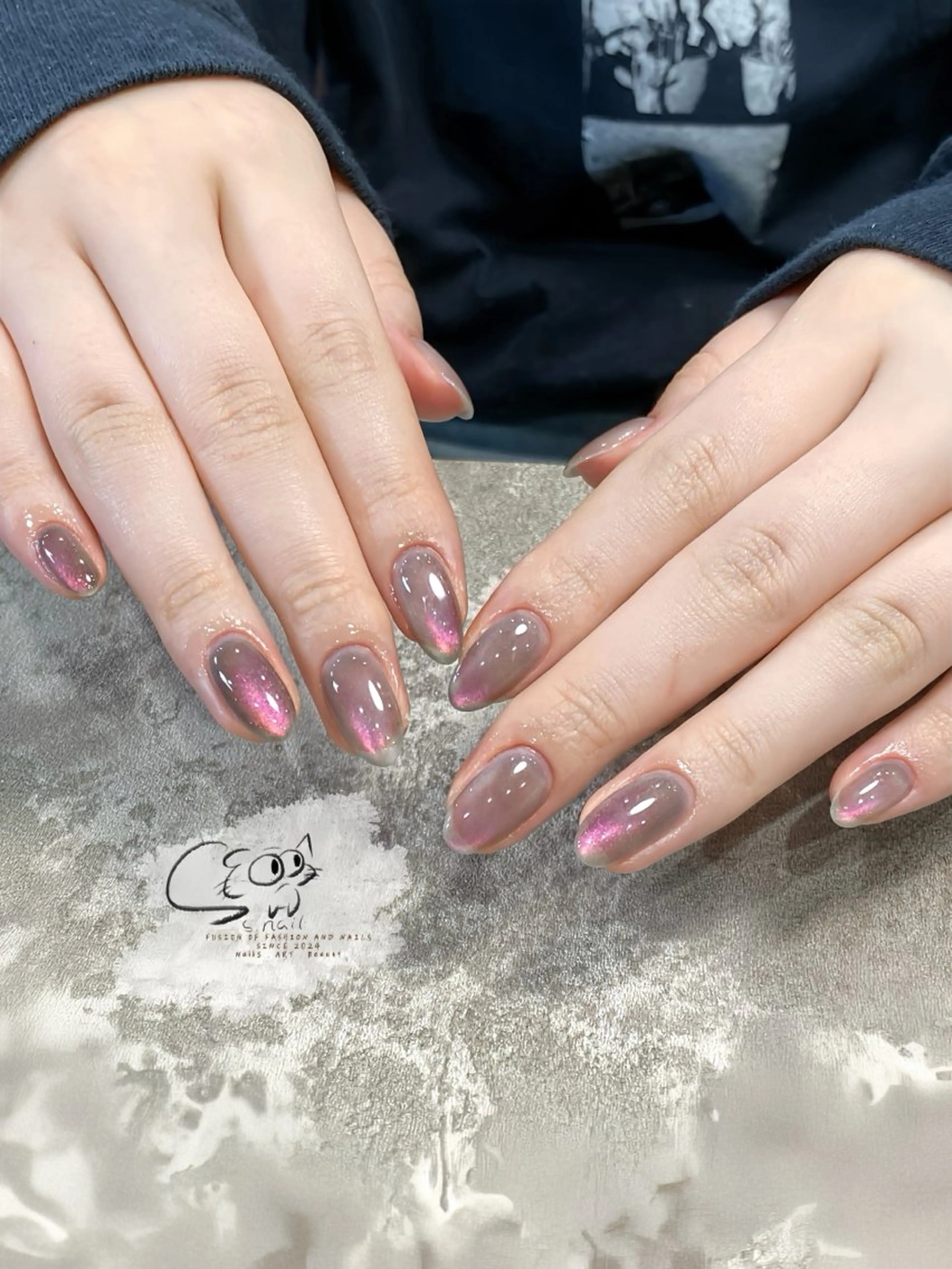 ネイル チークネイル フレンチネイル グラデーション マグネットネイル ワンカラーネイル ハンドネイル S.nail所属・S.nail _のネイルデザイン