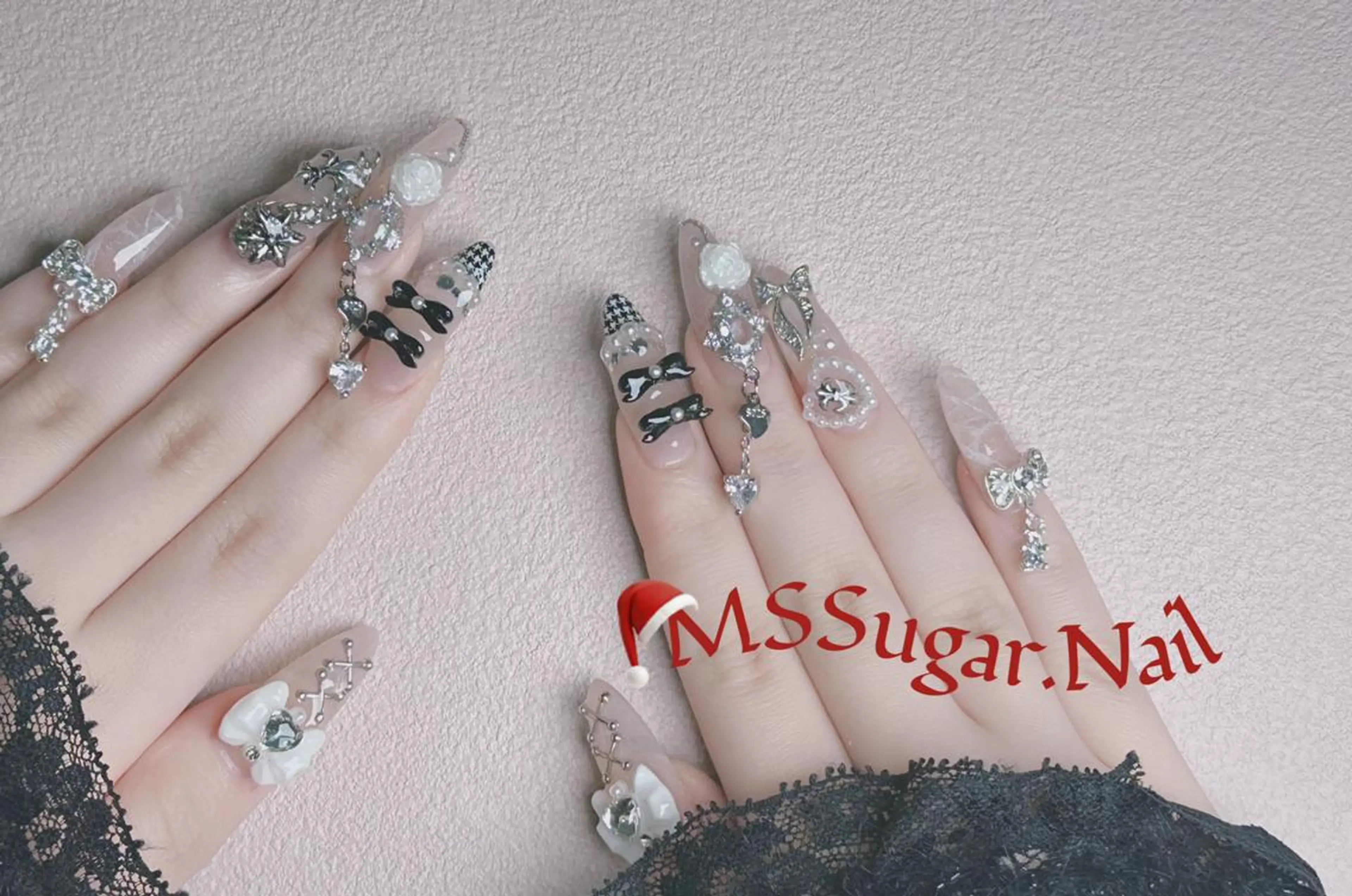 ネイル ハロウィン ロングネイル マグネットネイル スカルプネイル ネイルチップ ハンドネイル MSSugar Nailのネイルデザイン