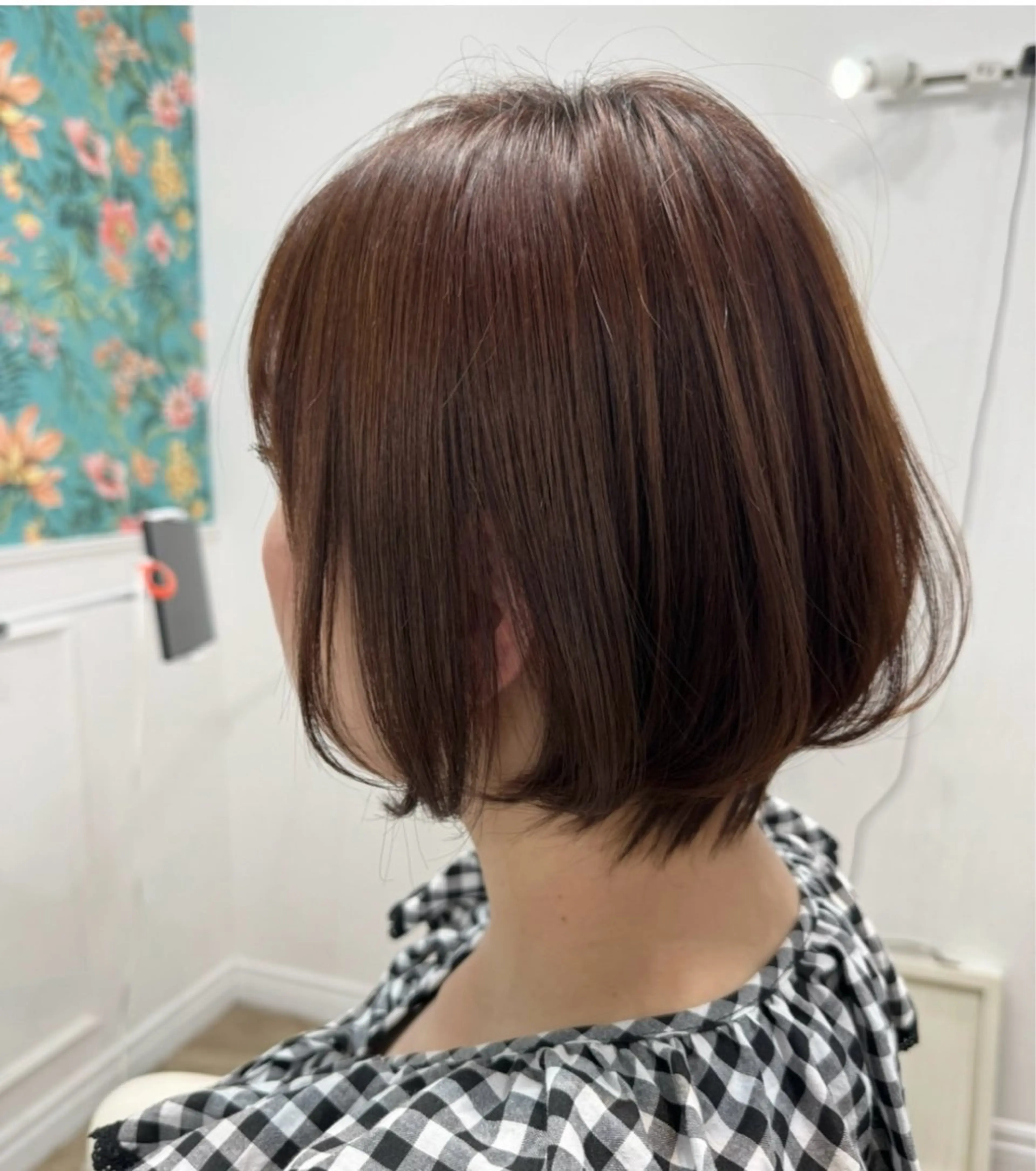 ミディアム ボブ くびれヘア RECARE忠岡 韓国エクステのヘアスタイル