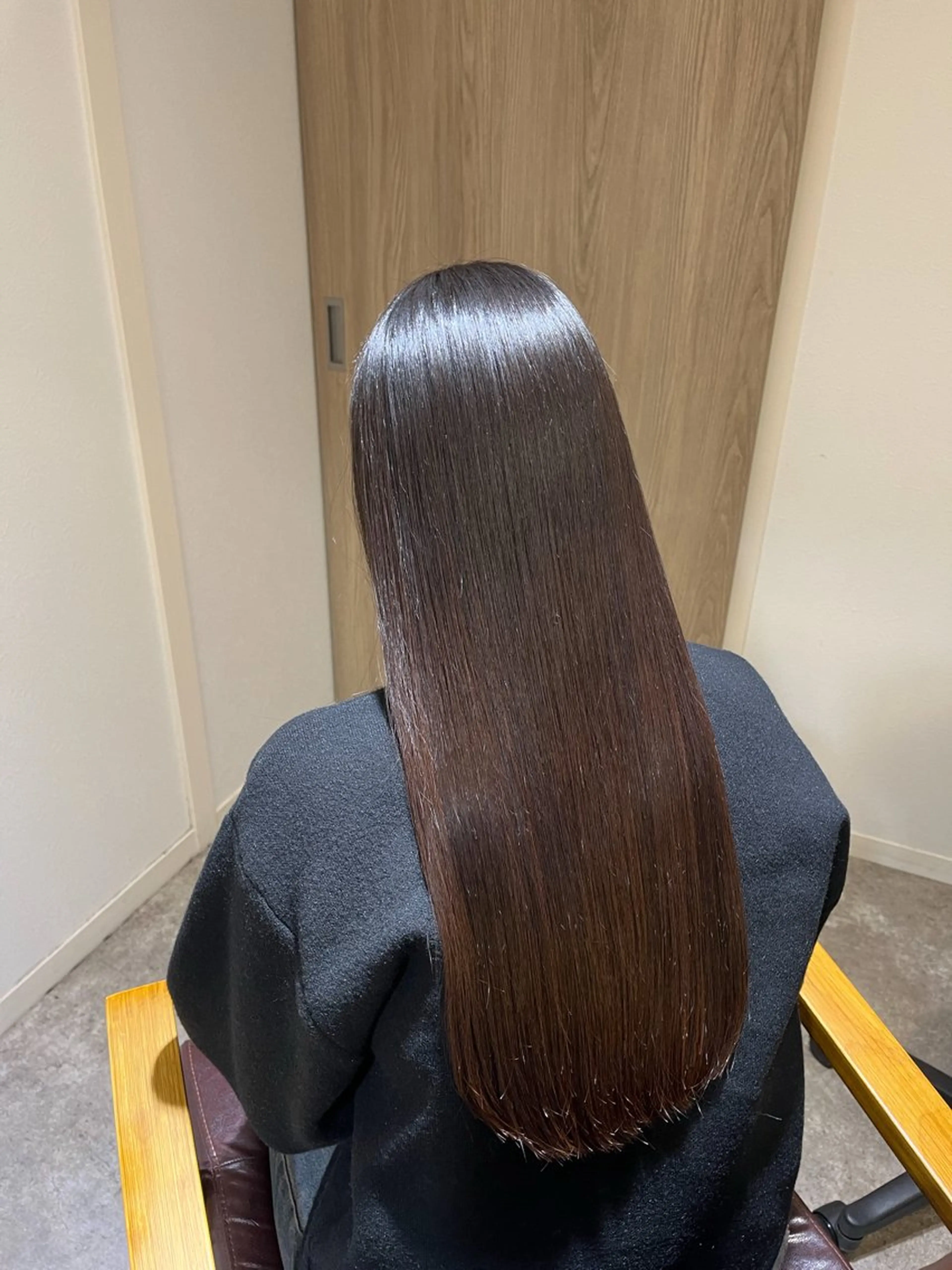 ロング パーマ 縮毛矯正 カット 縮毛矯正 堀越 エリのヘアスタイル