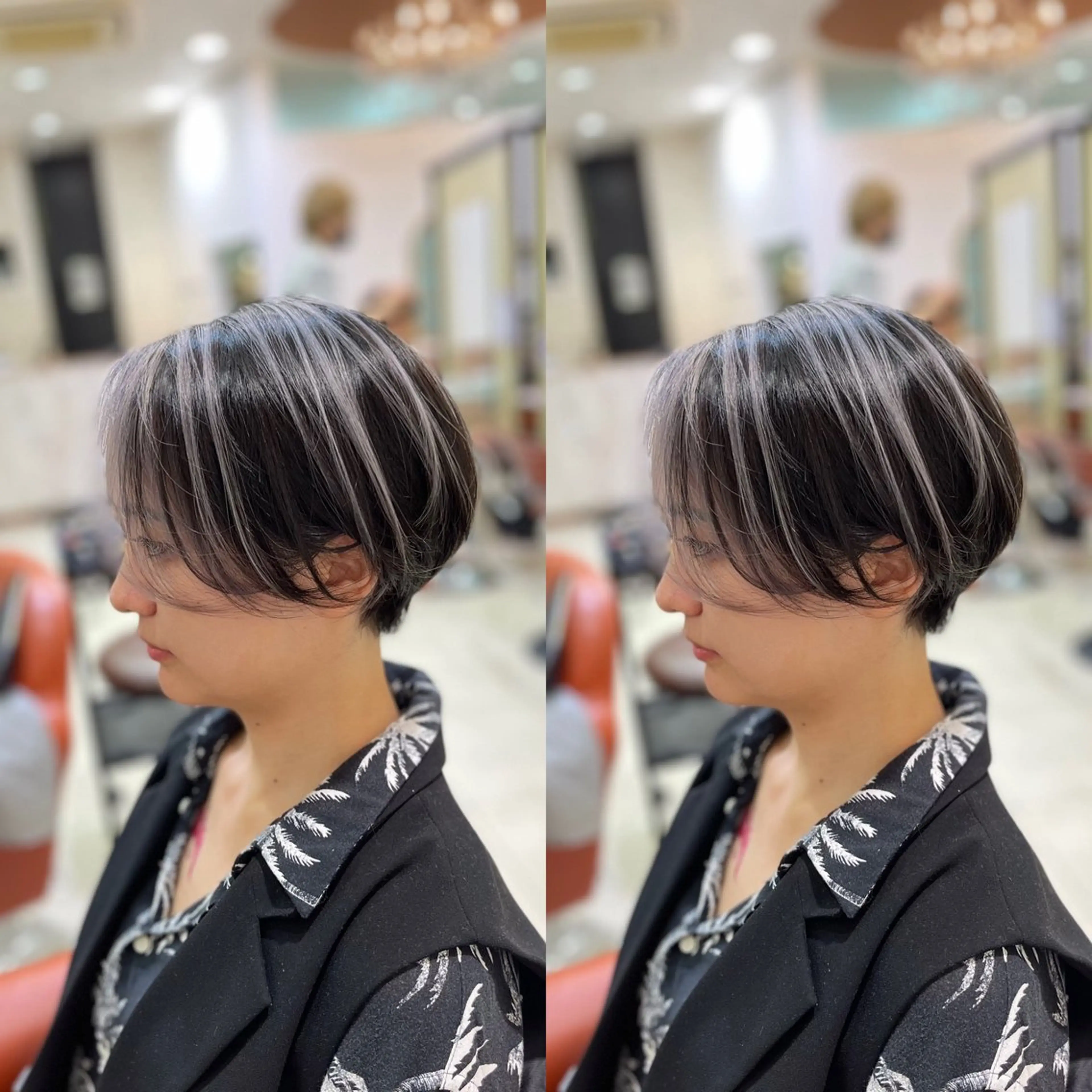 ショート ヘアカラー Y Uのヘアスタイル