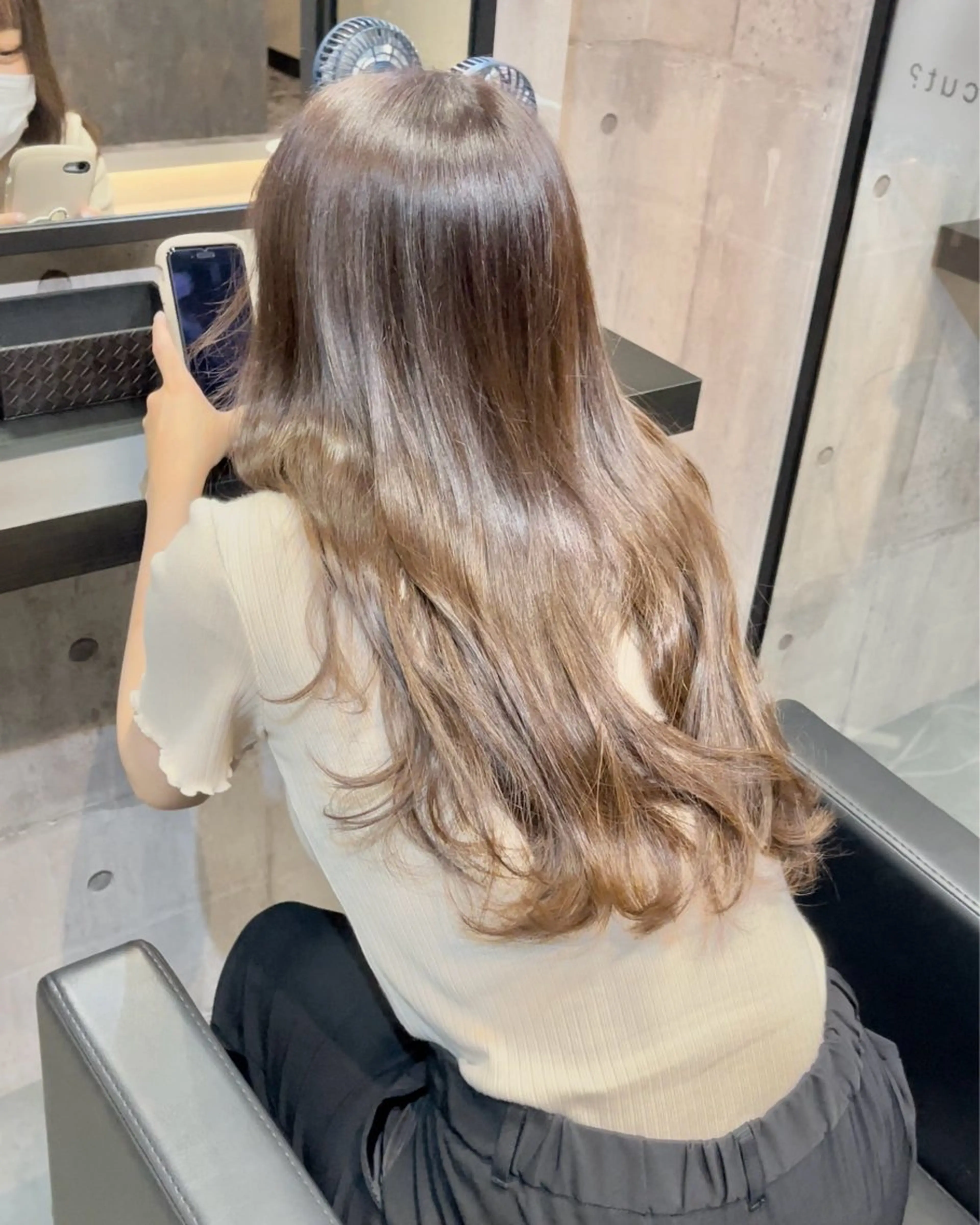 ロング カラー ブラウンカラー ナチュラルブラウン 髪質改善 髪質改善縮毛矯正 💍谷口克也のヘアスタイル