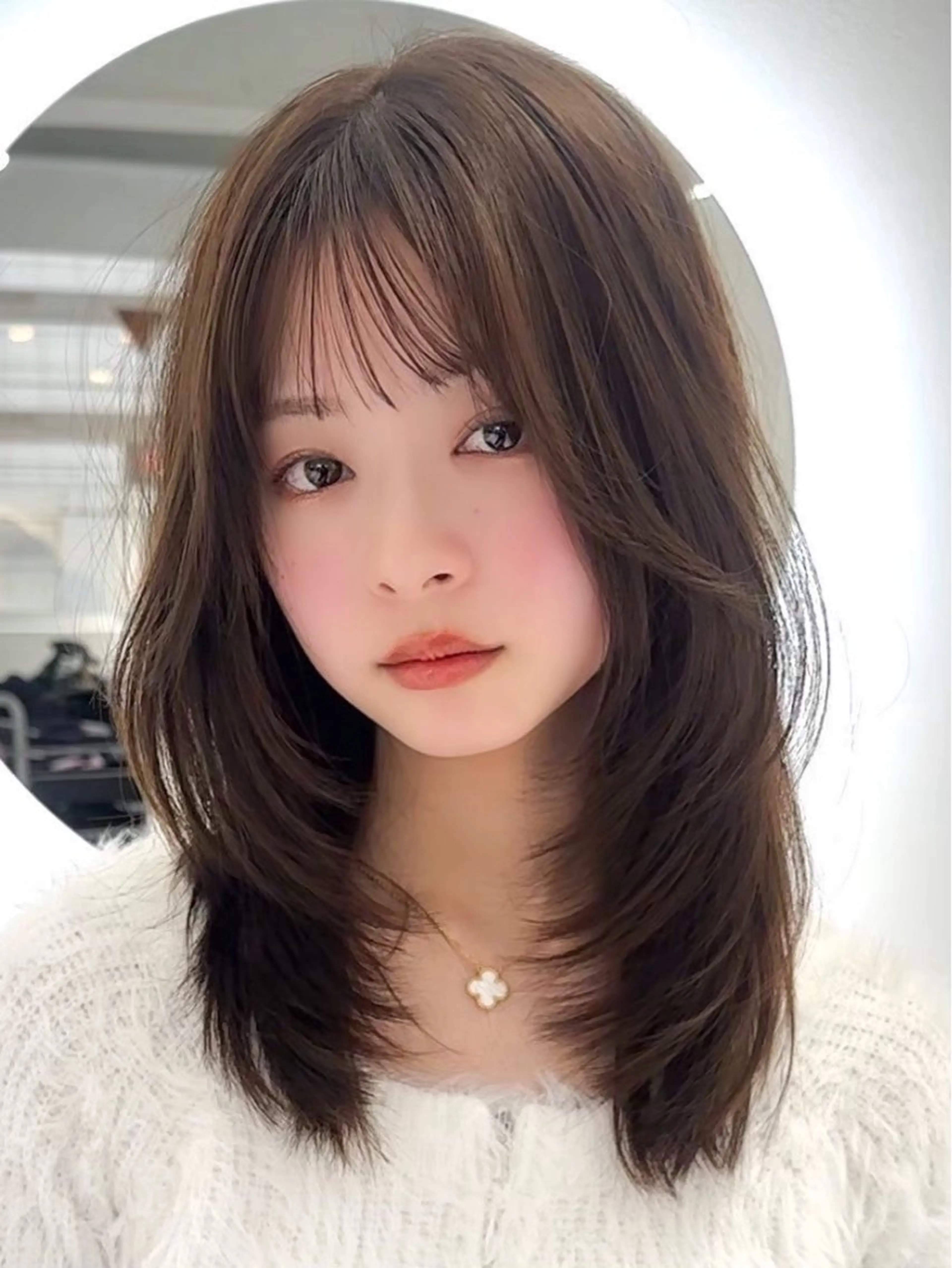 セミロング カラー レイヤー/髪質改善/ ブリーチ/コタケのヘアスタイル