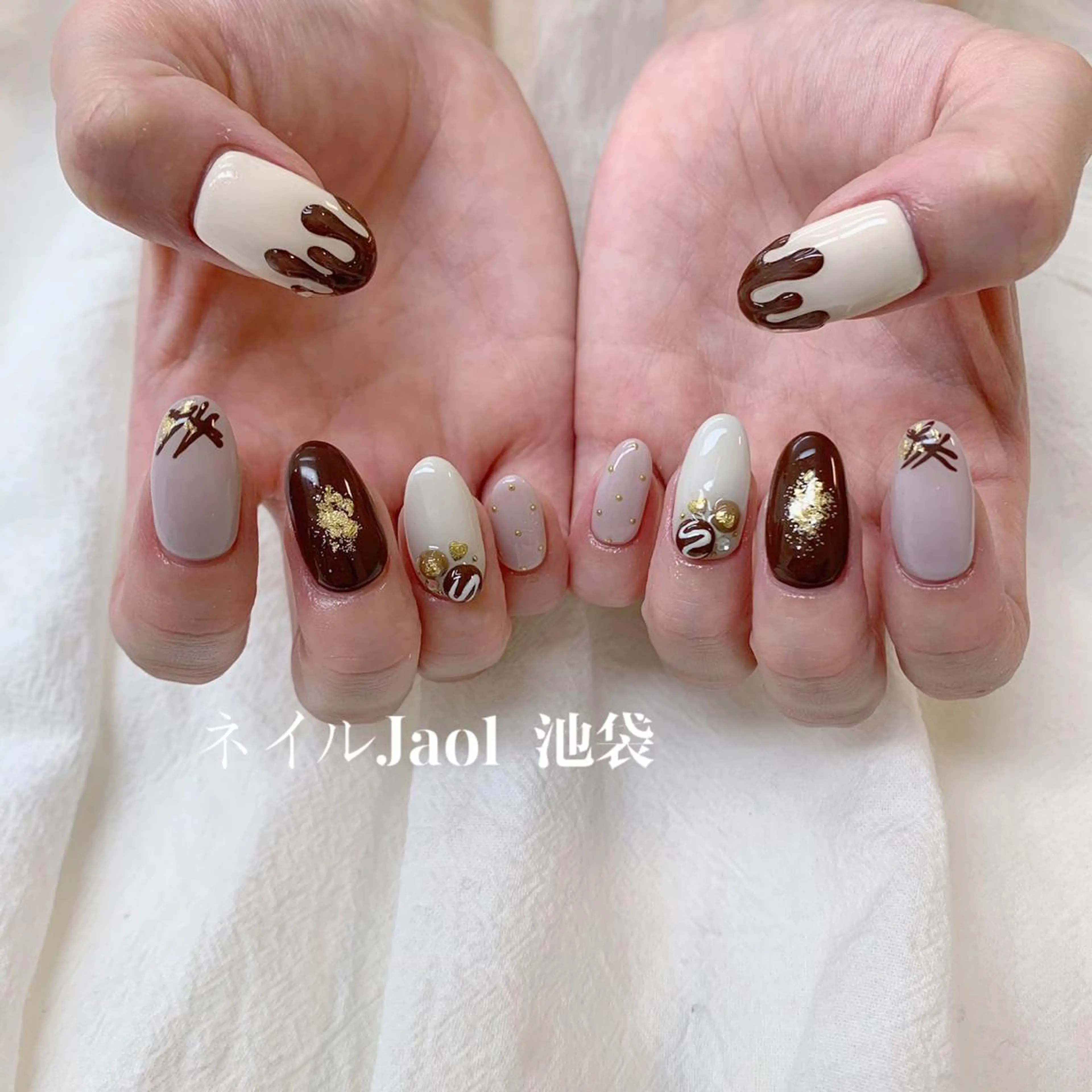 ミディアム ハンドネイル nail jaol池袋店所属・ネイルJaol 池袋のネイルデザイン