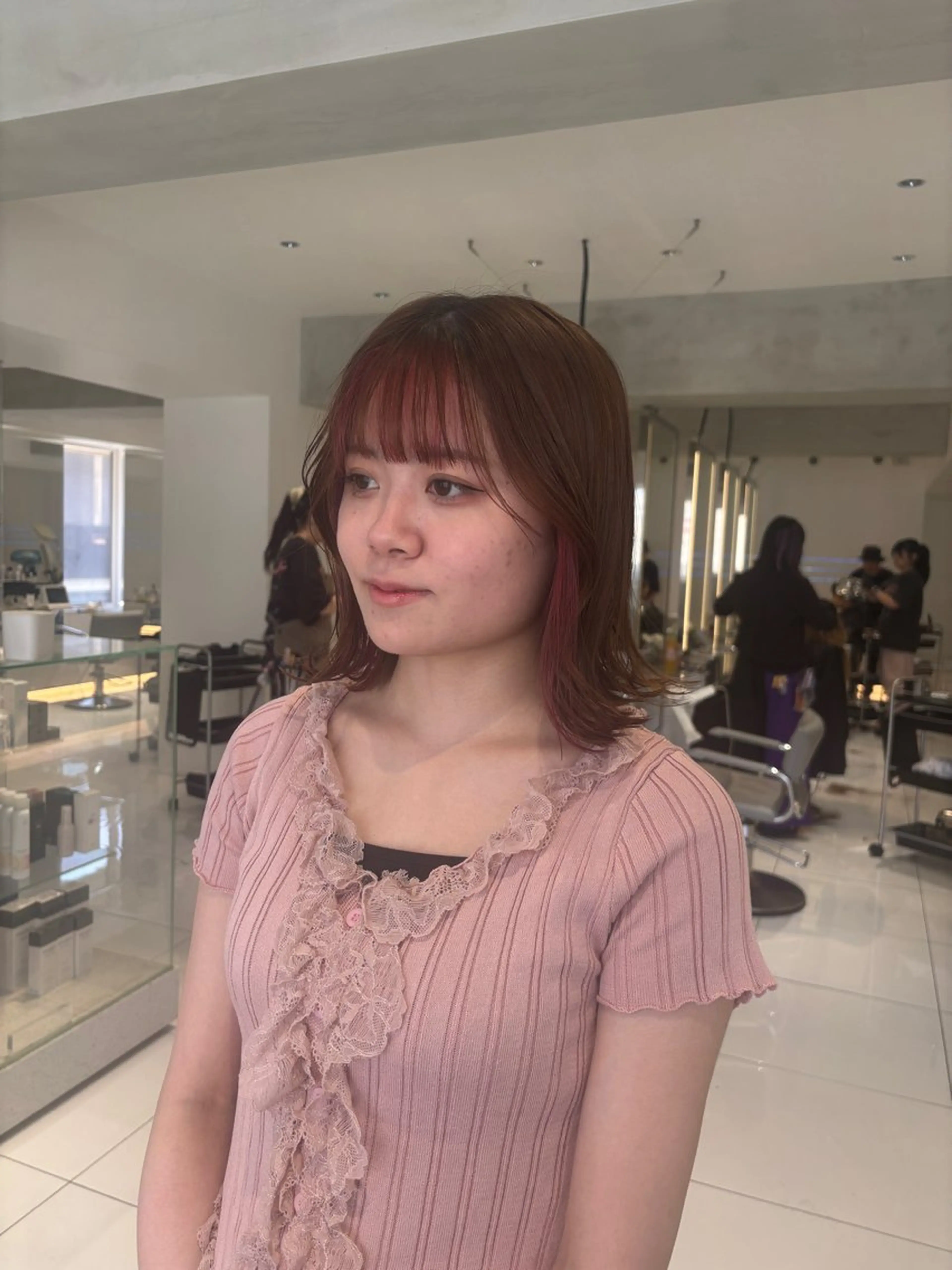 ミディアム ️🩵RINKA/ ハイトーンカラー🩵のヘアスタイル