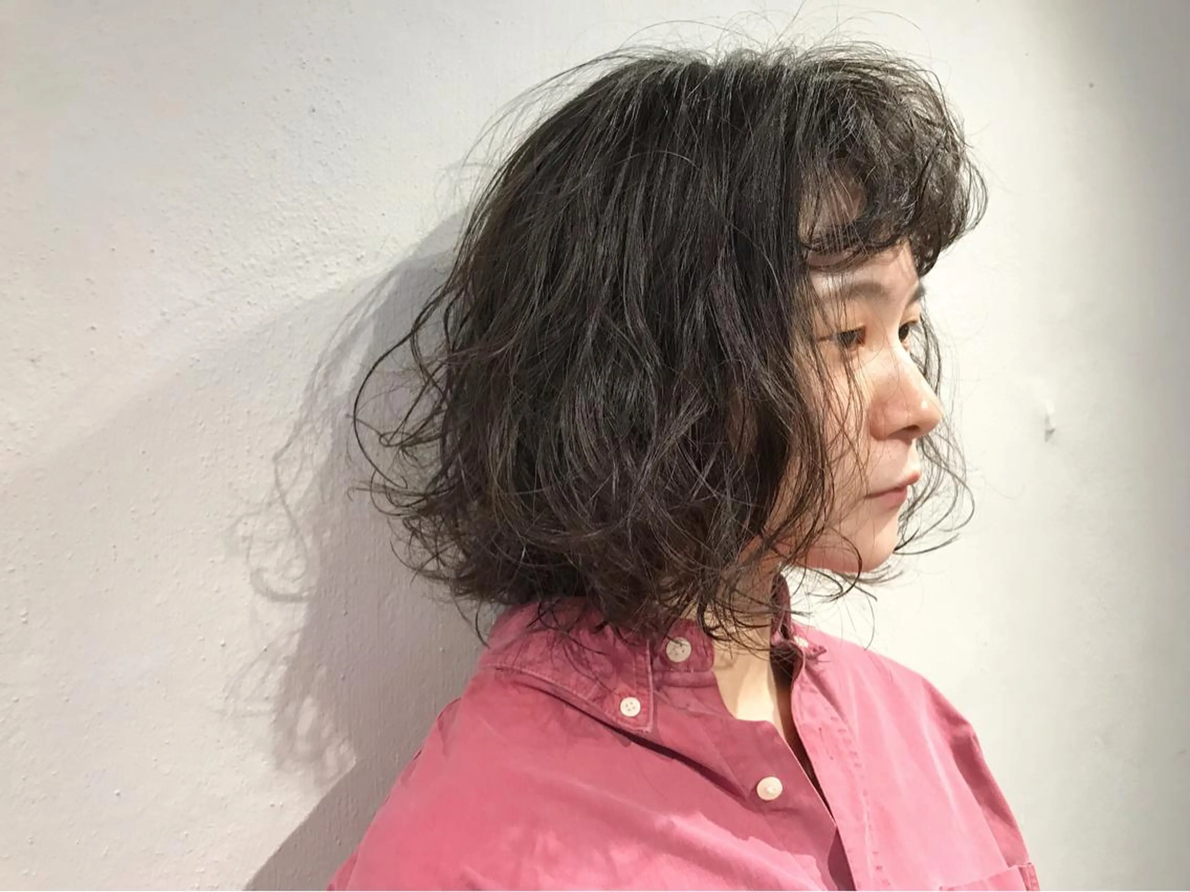 ミディアム パーマ カット パーマ トリートメント 下北沢 soiのヘアスタイル