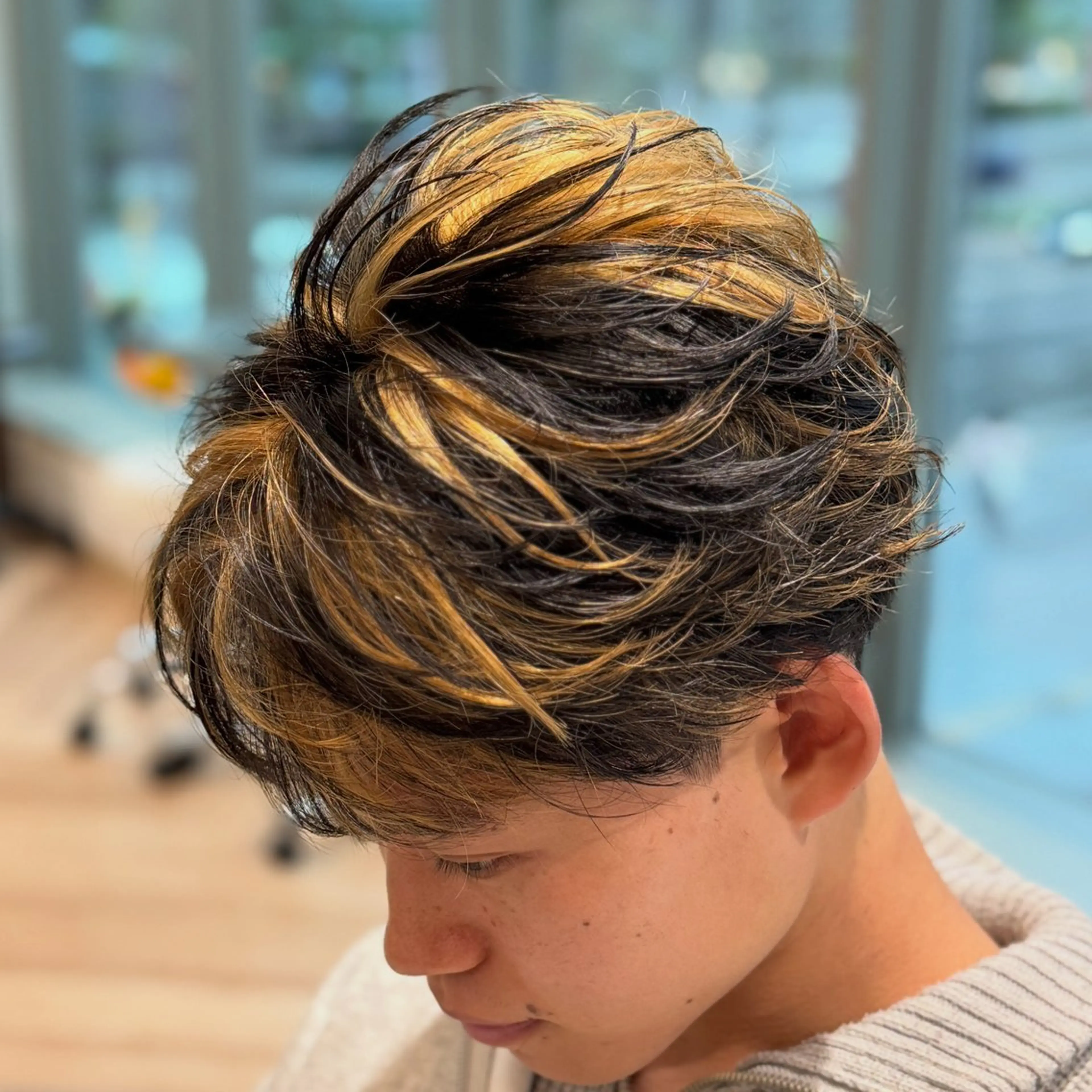 ショート カラー メンズ メンズ特化/ センターパート/八谷のヘアスタイル