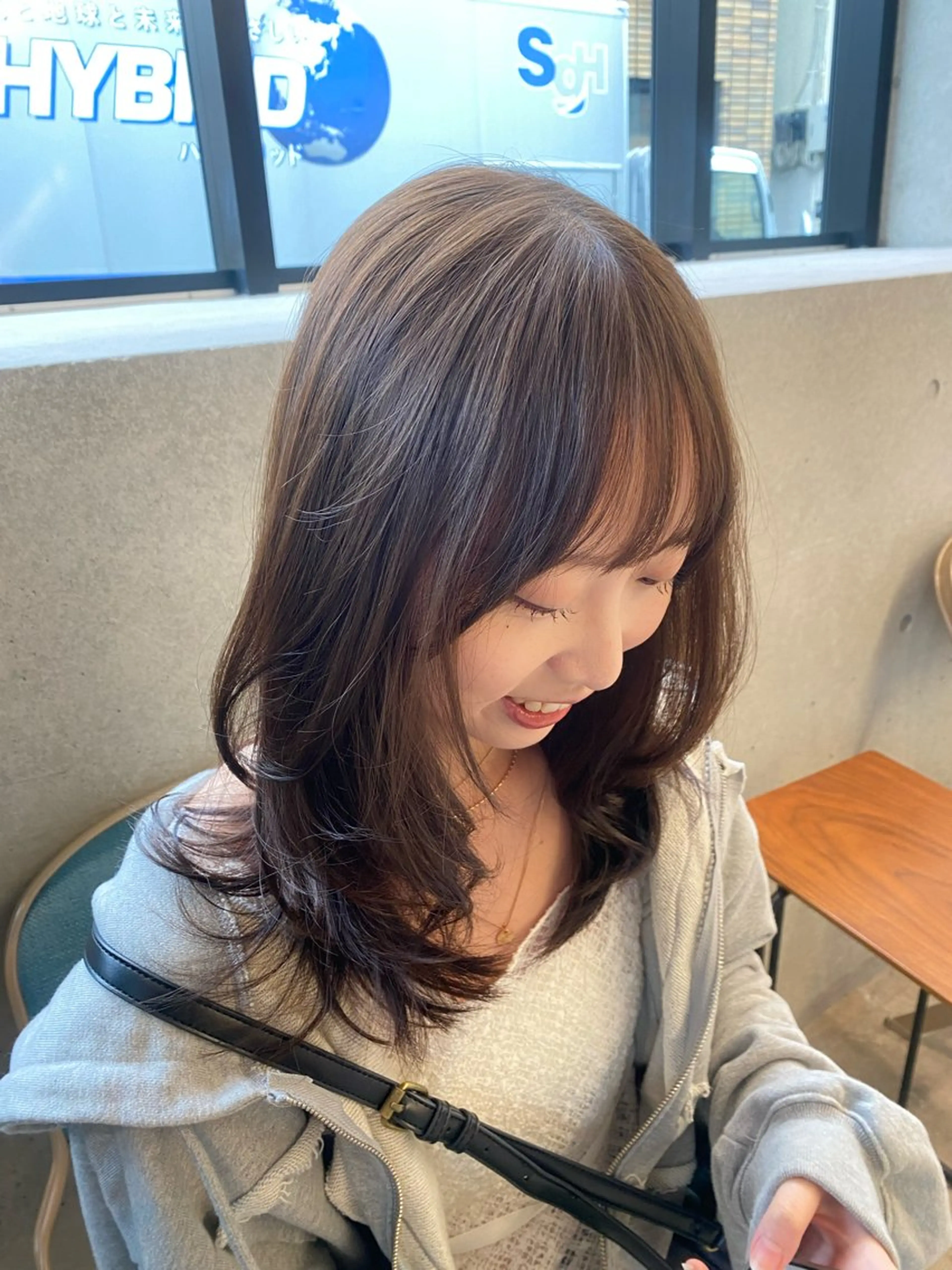 セミロング カラー カット ヘアカラー トリートメント レイヤー/柔色 カラー/SAkiのヘアスタイル