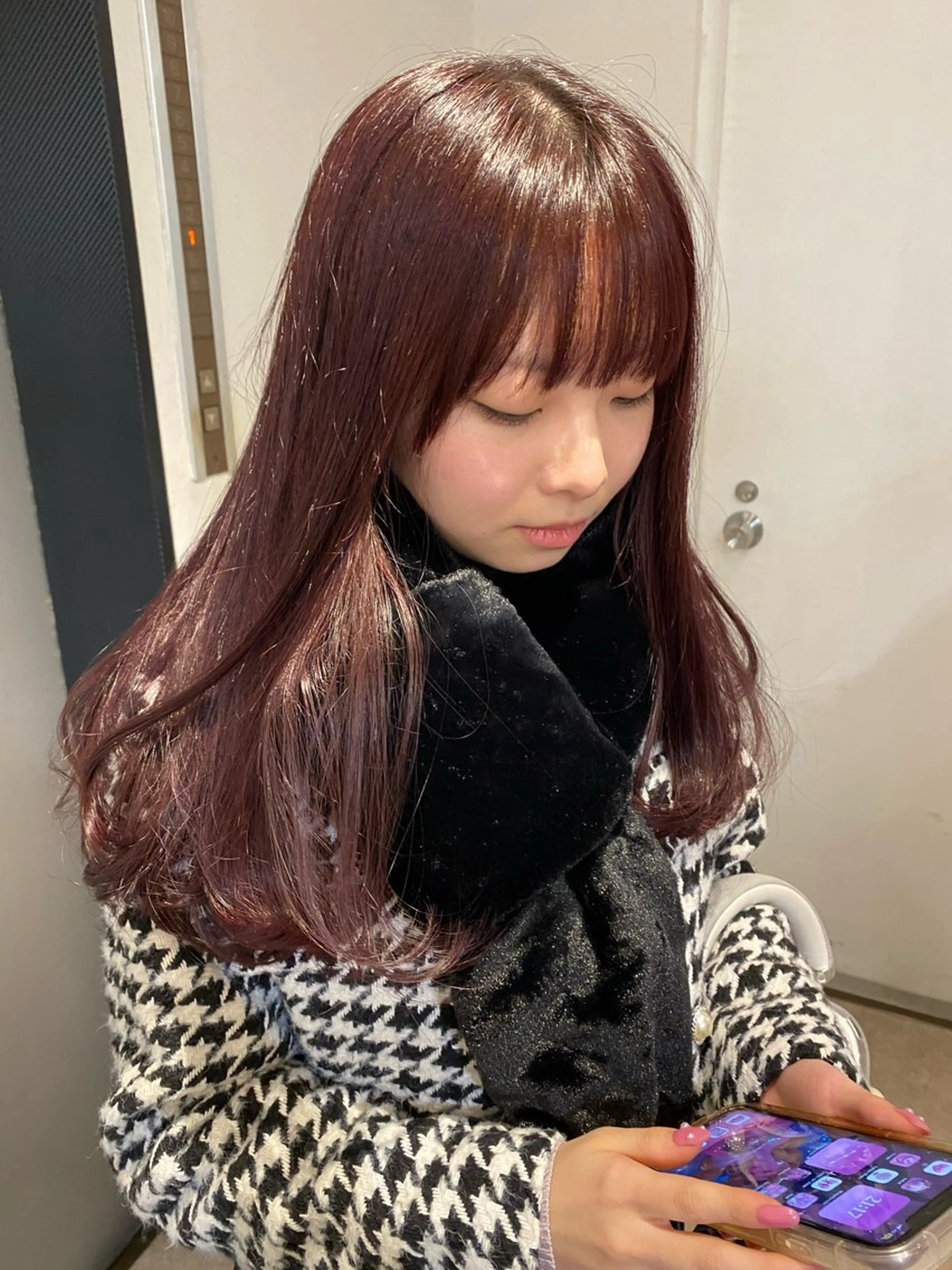 ロング カラー ブリーチ ダブルカラー ブリーチなしカラー ちえみ/ ボブ・ショート募集中のヘアスタイル