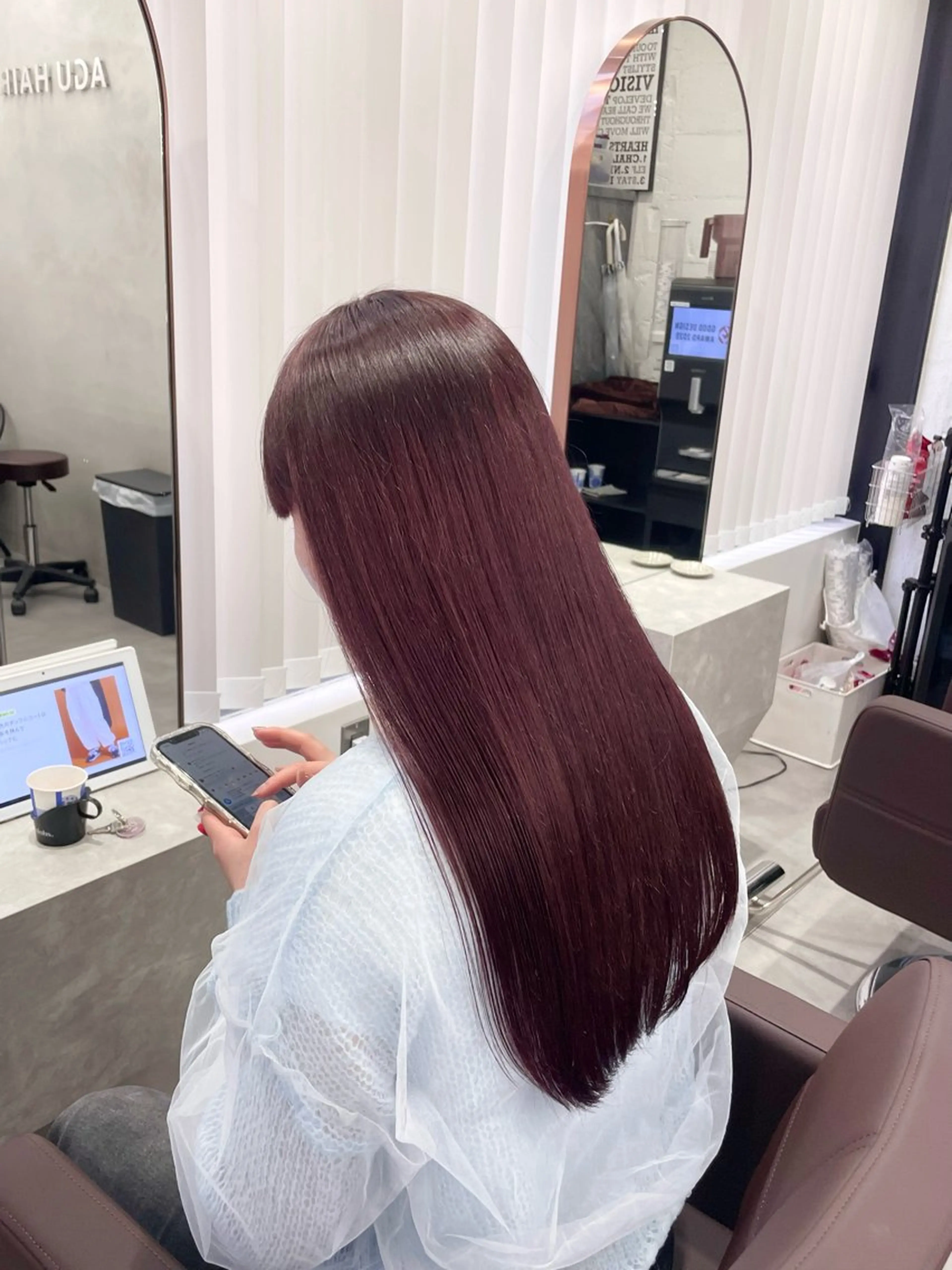 ロング カラー ヘアカラー トリートメント 川中 あいかのヘアスタイル