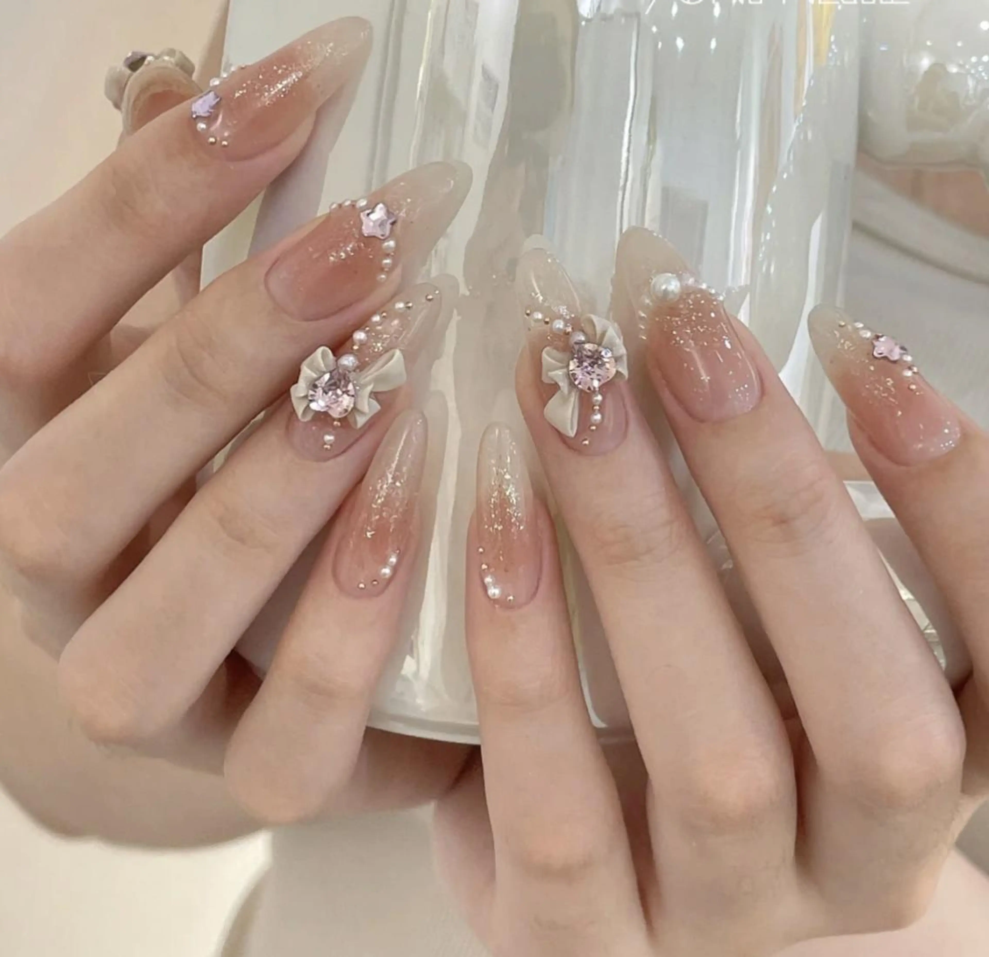 ネイル アートネイル 長さ出し ネイルチップ Queen's ゆなのネイルデザイン