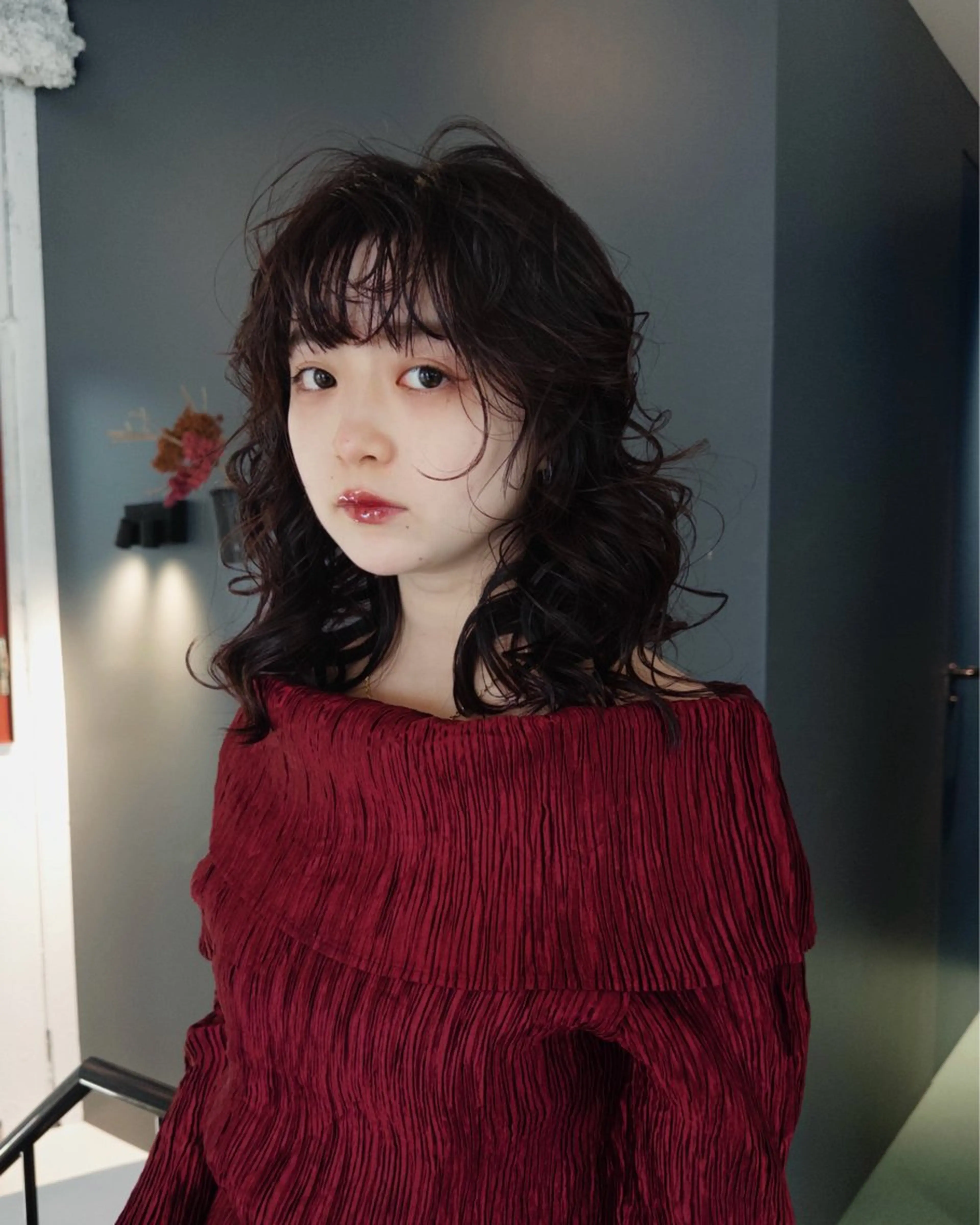 ミディアム パーマ カット パーマ レイヤー/パーマ /ウルフ/nabeのヘアスタイル