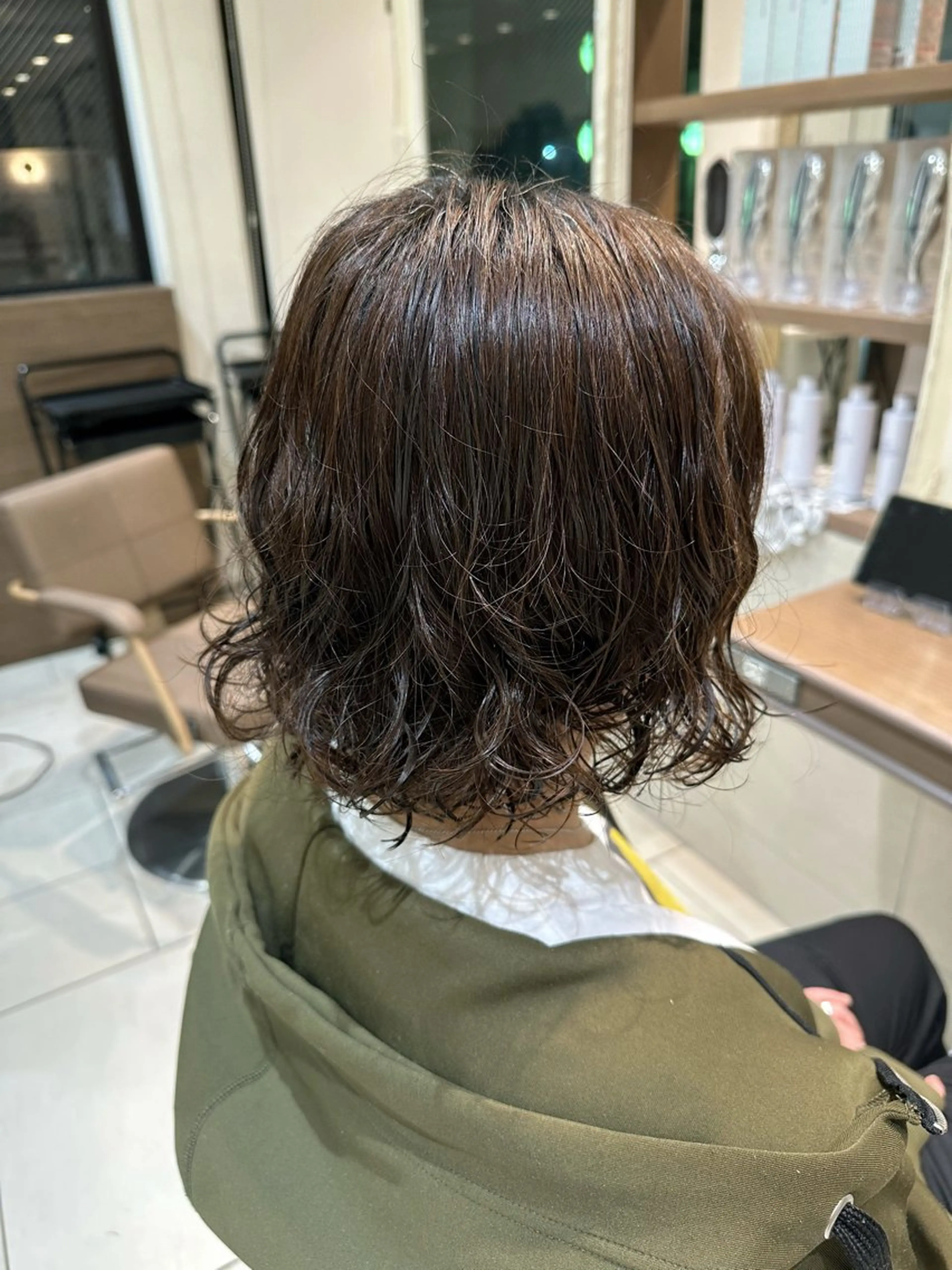 ミディアム ミディアムパーマ ボブ パーマ 田畑 あやののヘアスタイル