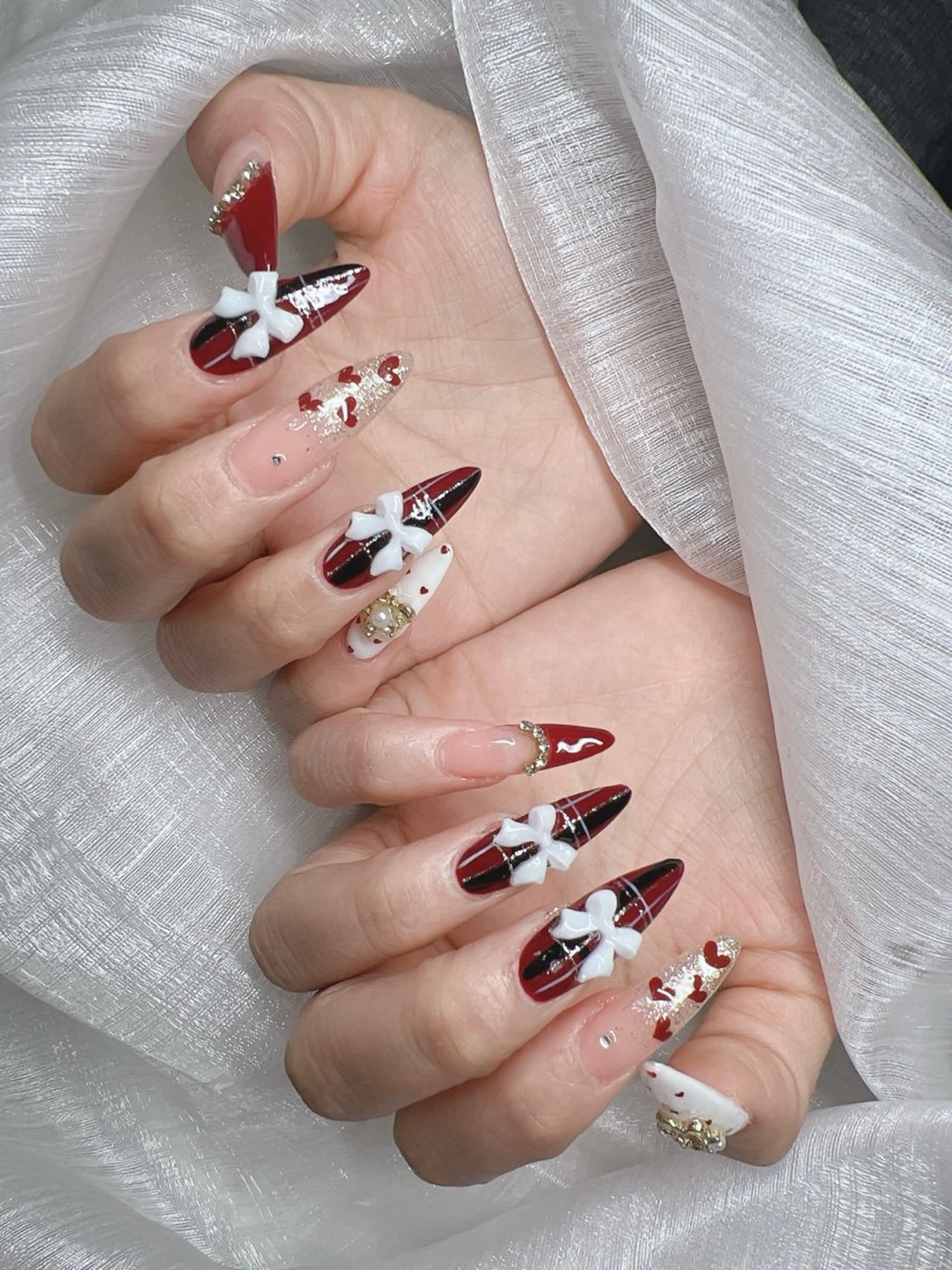 ネイル ハンドネイル Lee Nails チップ長さだし専門店のネイルデザイン