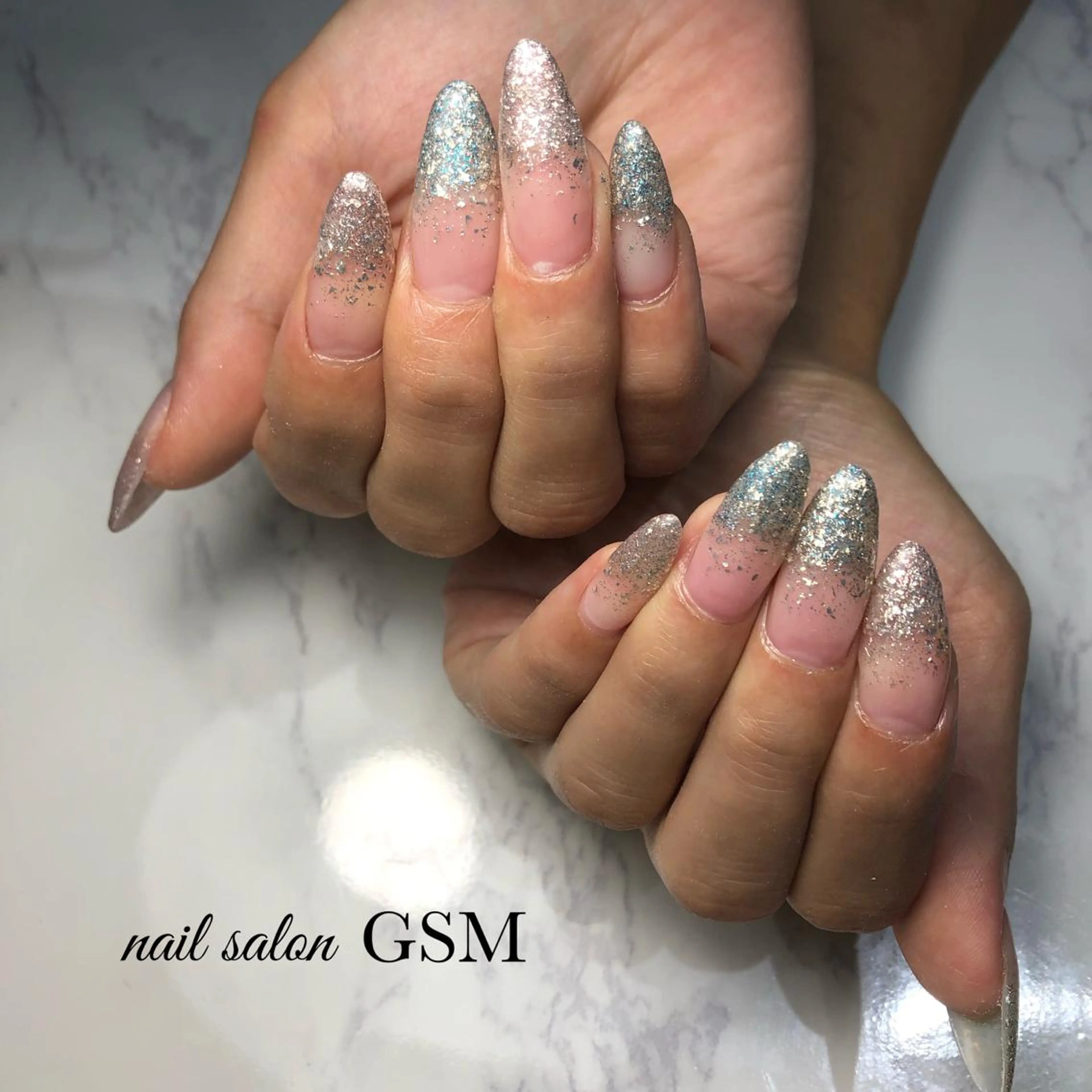 ネイル 長さ出し ハンドネイル nail salon GSMのネイルデザイン