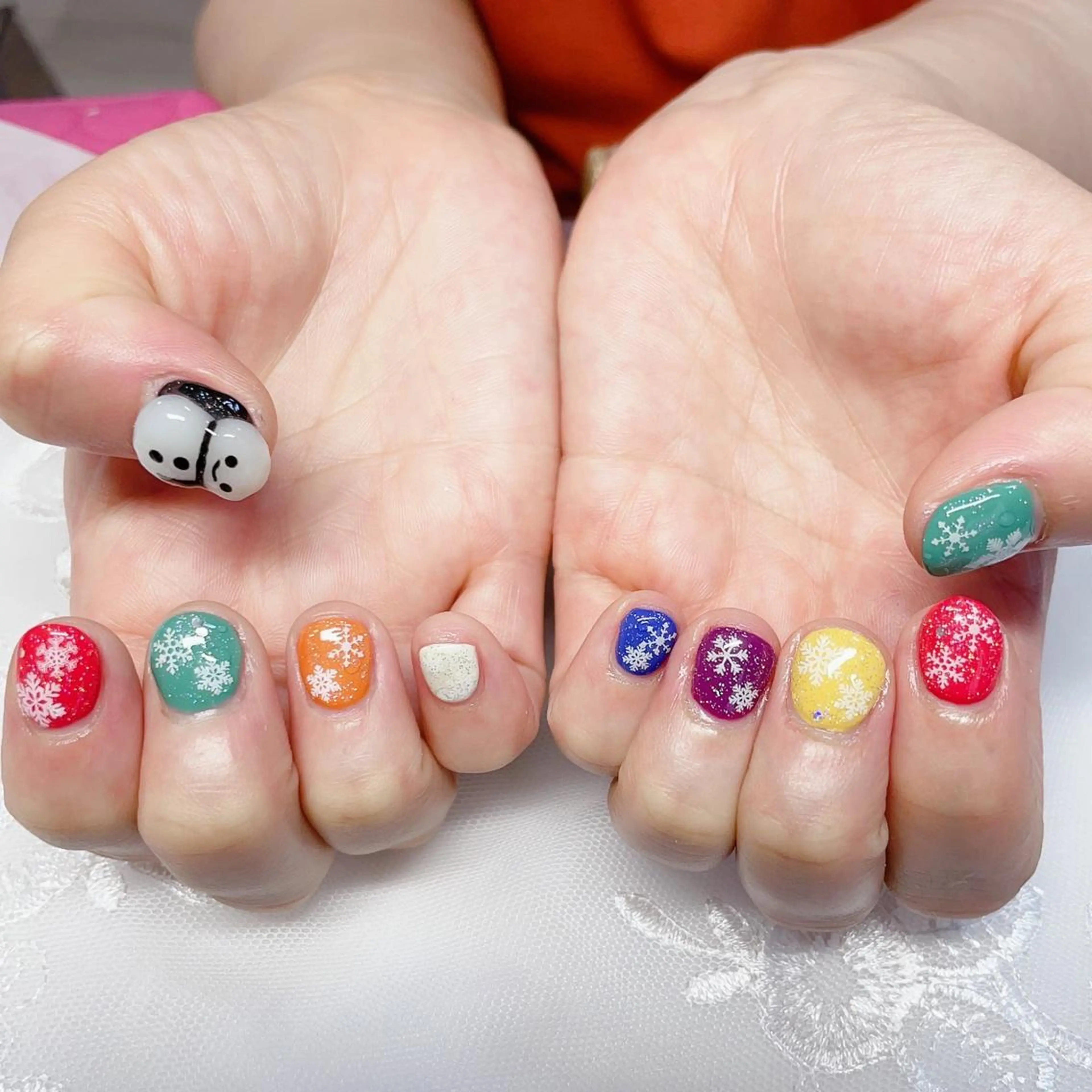 ショート ハンドネイル ハンドケア 💜MIYA nail川崎店のネイルデザイン