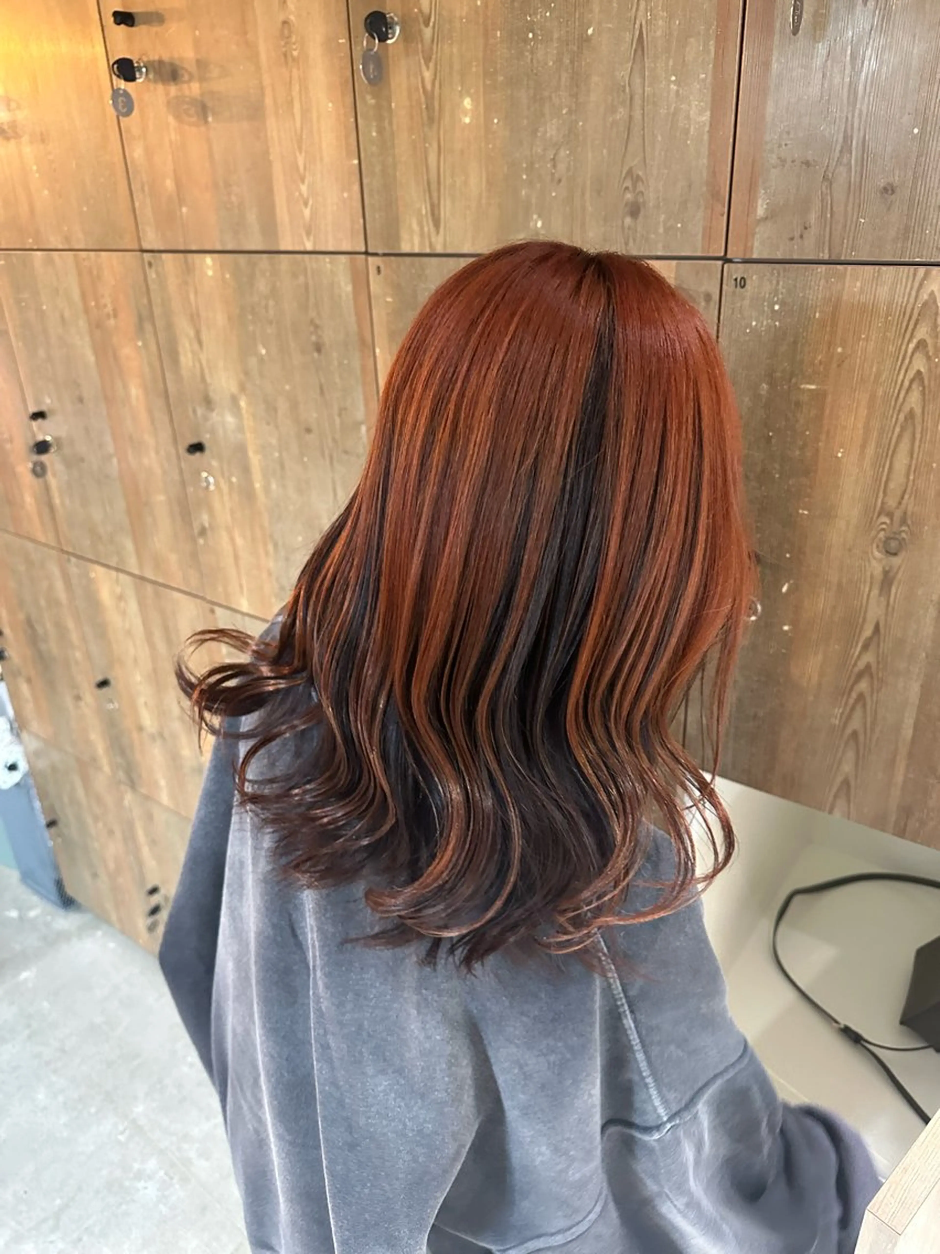 ロング カラー オレンジ 溜 一太のヘアスタイル