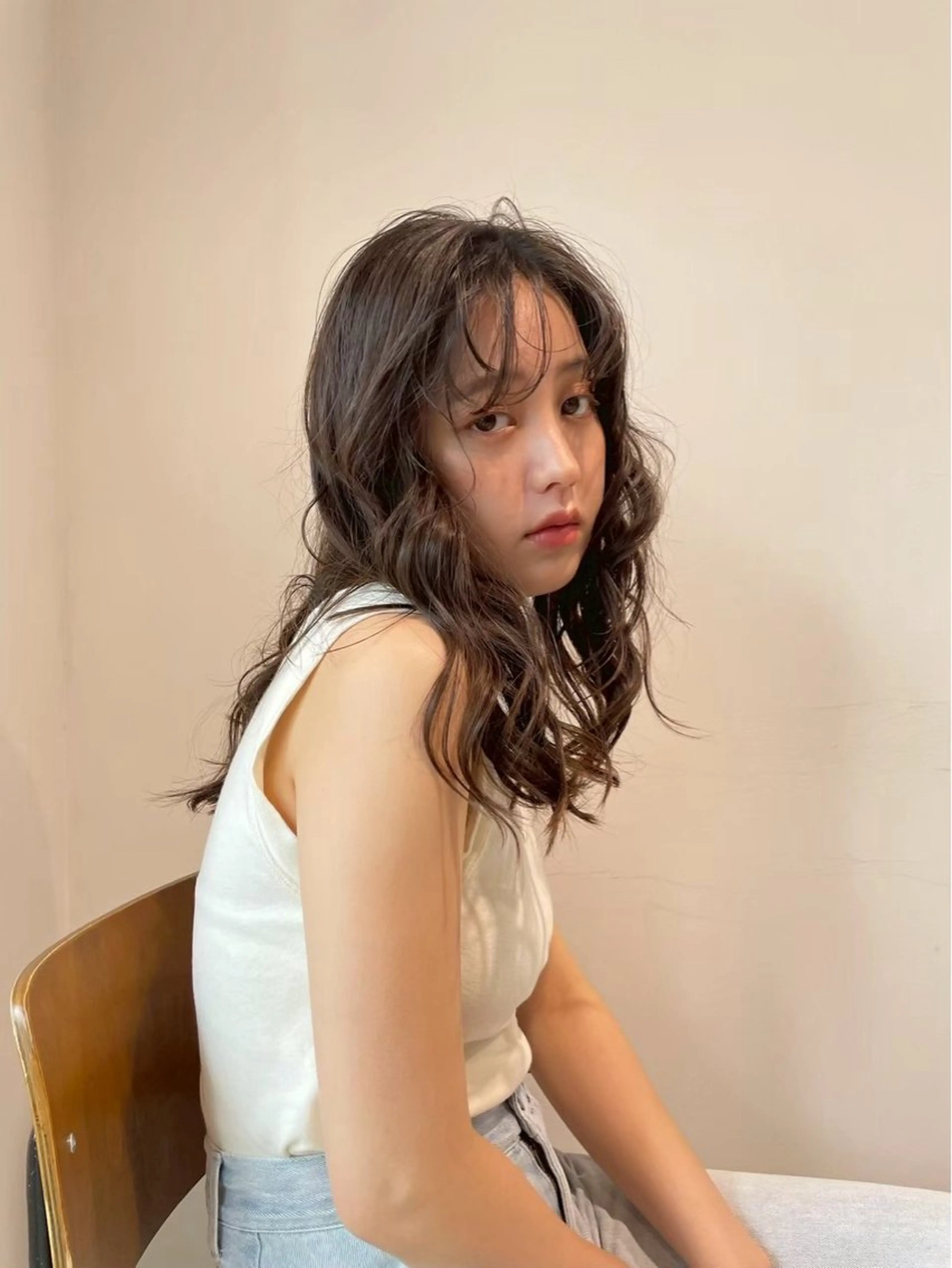 ロング ヘアカラー カラーモデル🎨✨ 長與夕夏のヘアスタイル