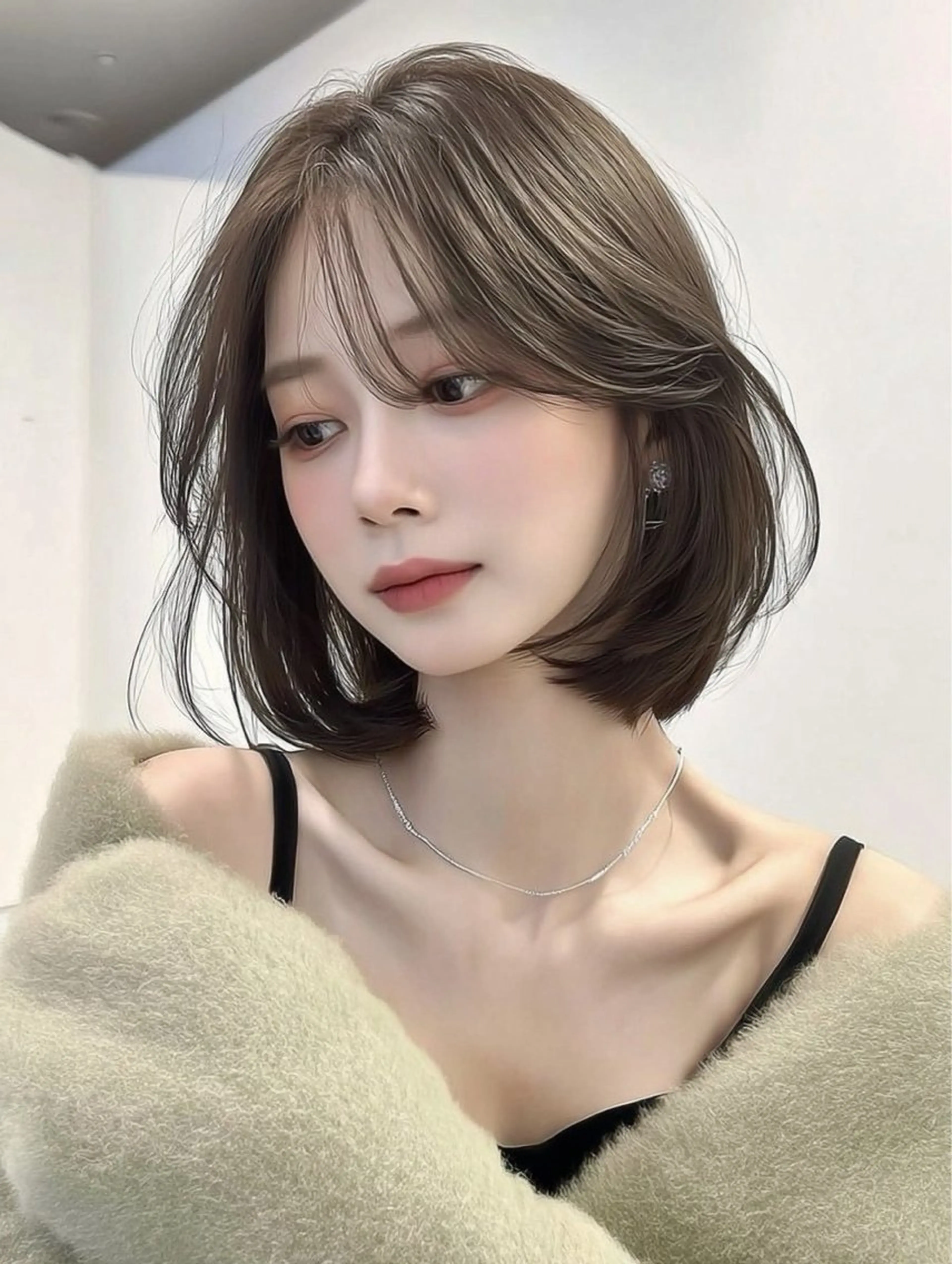 ショート 髪質改善 韓国風ヘア トリートメント カット ヘアカラー トリートメント 韓国ヘア/透明感カラ ー/梅田/ayanoのヘアスタイル