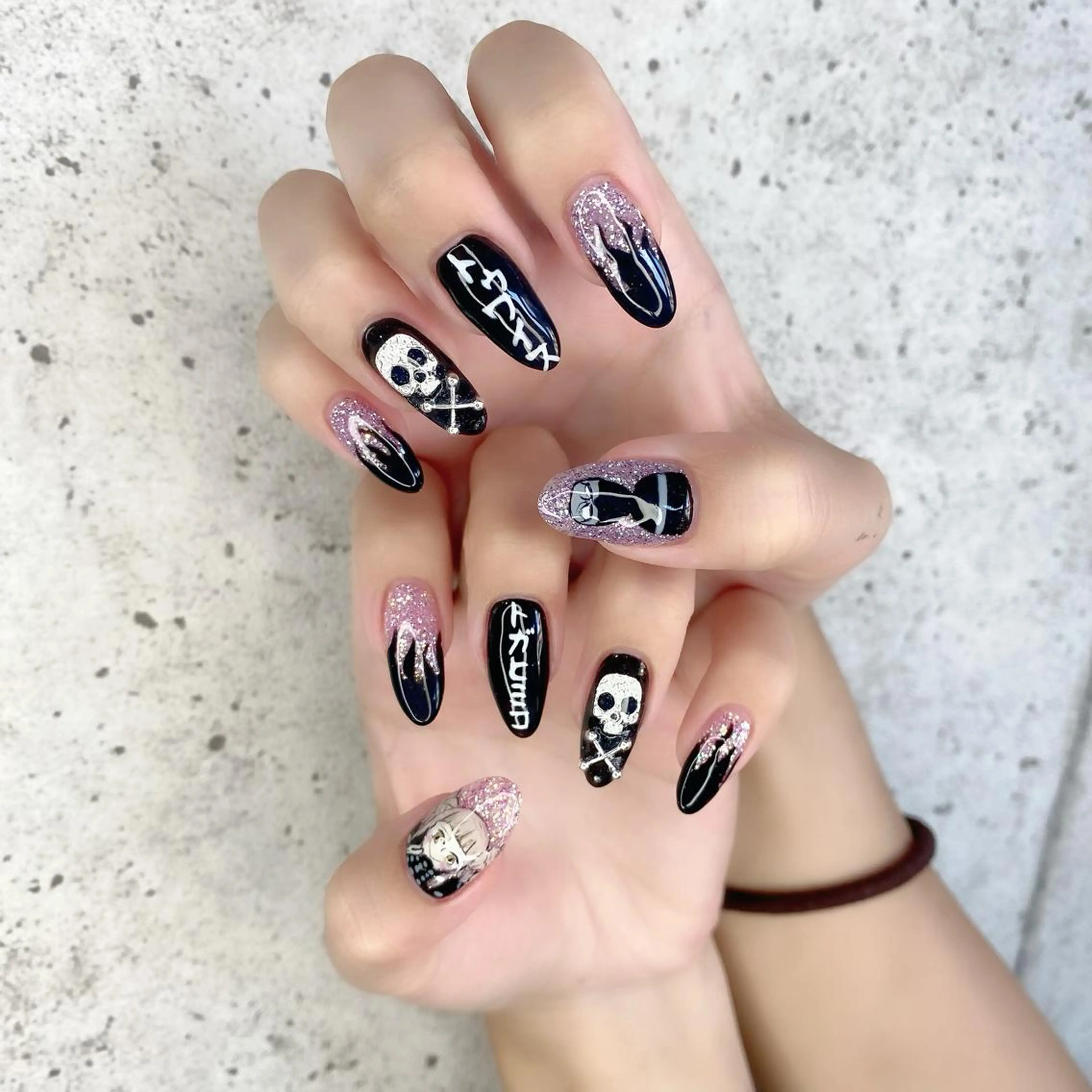 ロング カラー パーマ ヘアアレンジ メンズ キッズ ネイル マツエク・マツパ アートネイル ハンドネイル Salon Ｋのネイルデザイン