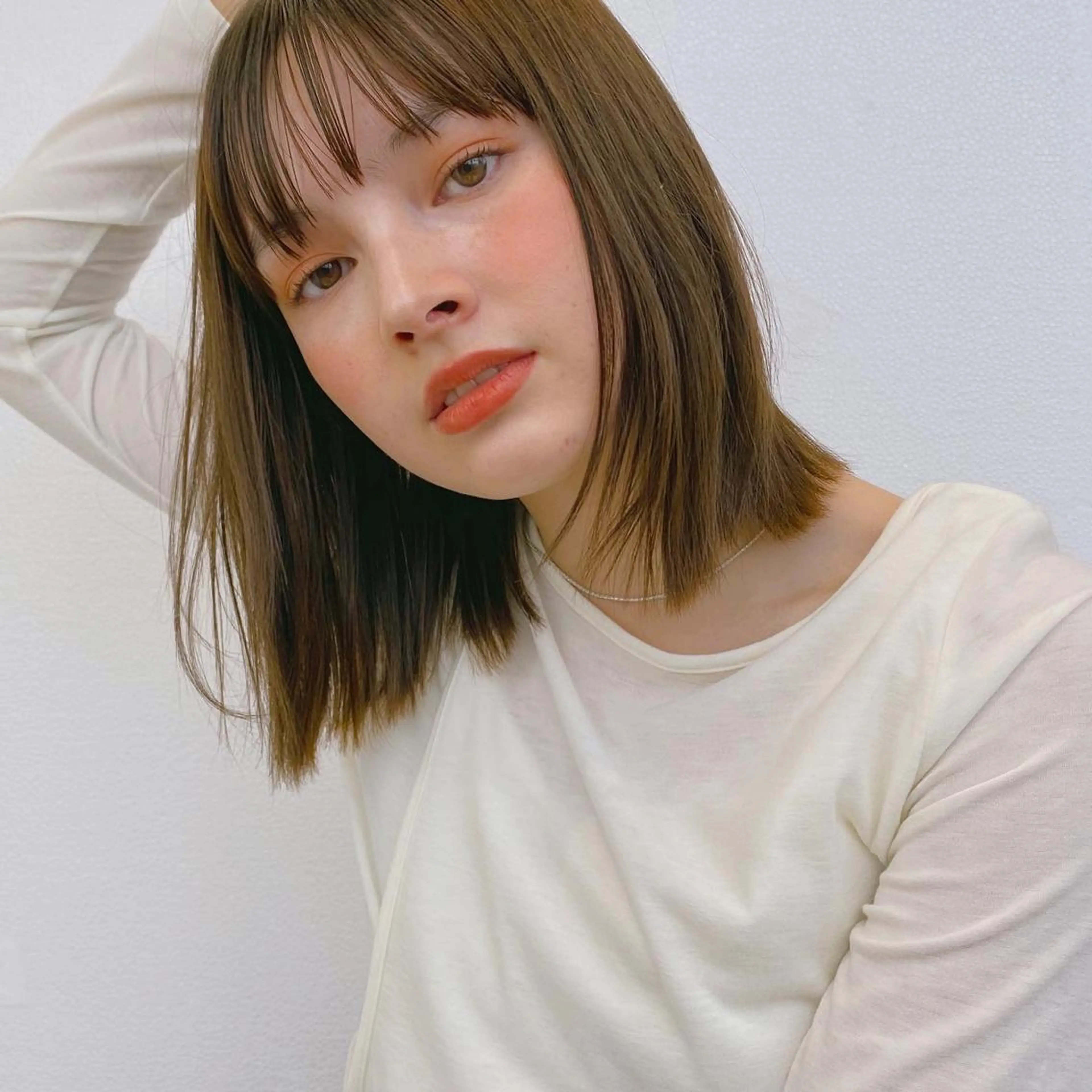 ミディアム カラー パーマ ヘアアレンジ メンズ キッズ ネイル マツエク・マツパ モリモト サナのヘアスタイル