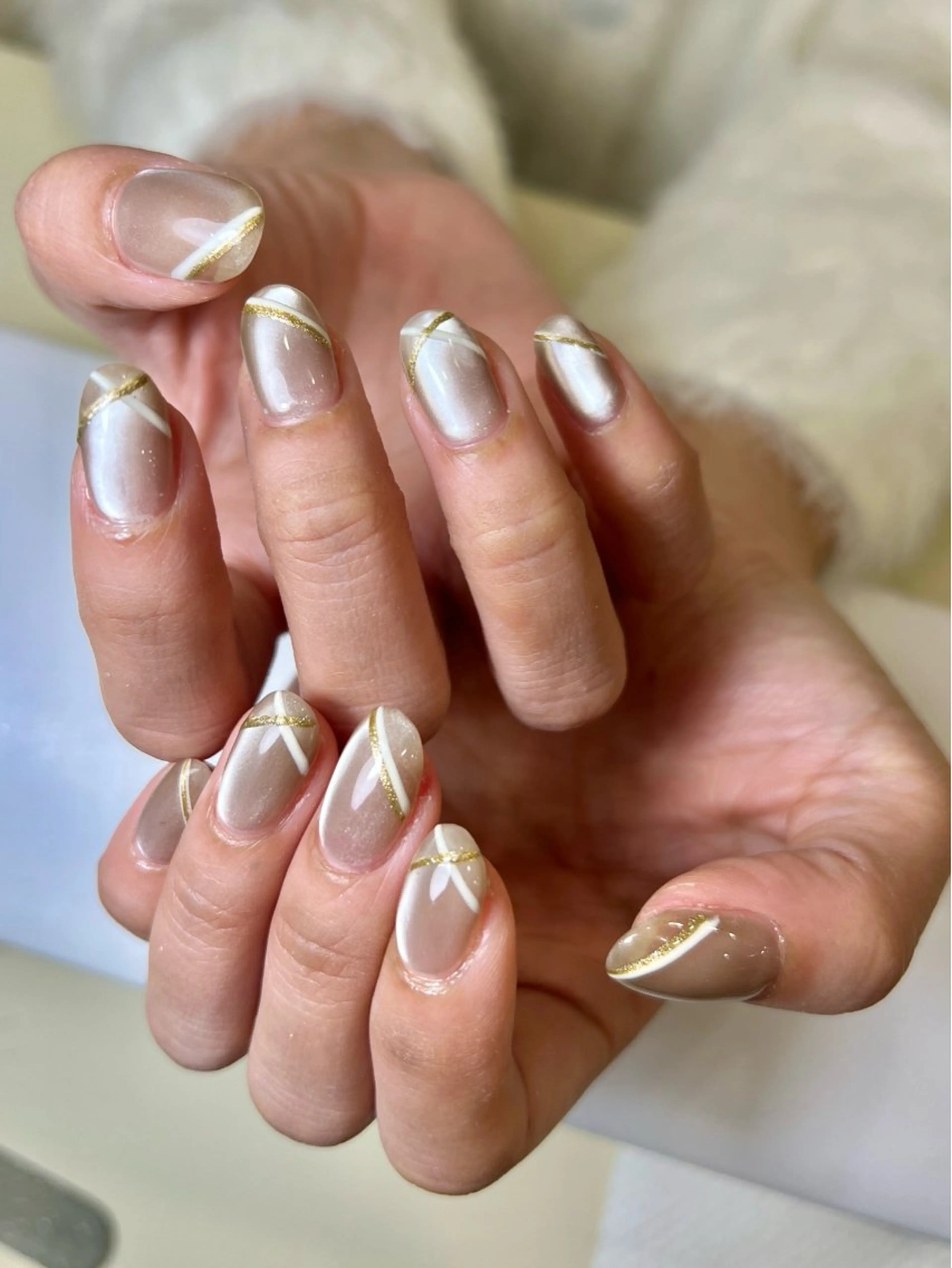 ネイル ボルドー ブラウン チークネイル ドット フットネイル ハンドネイル ハンドケア は なのネイルデザイン