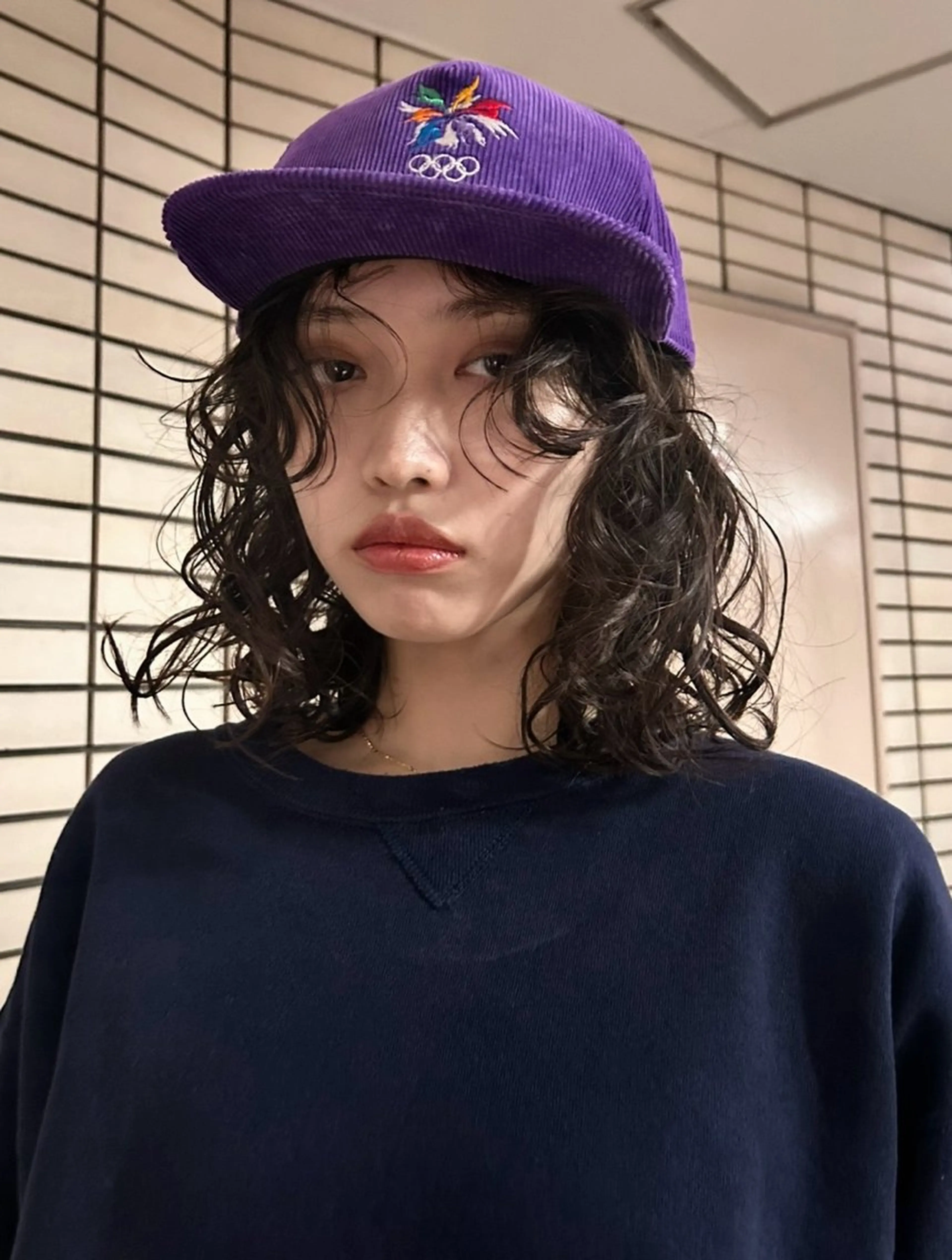 ミディアム カラー パーマ デザインカット/ パーマ/nanaのヘアスタイル