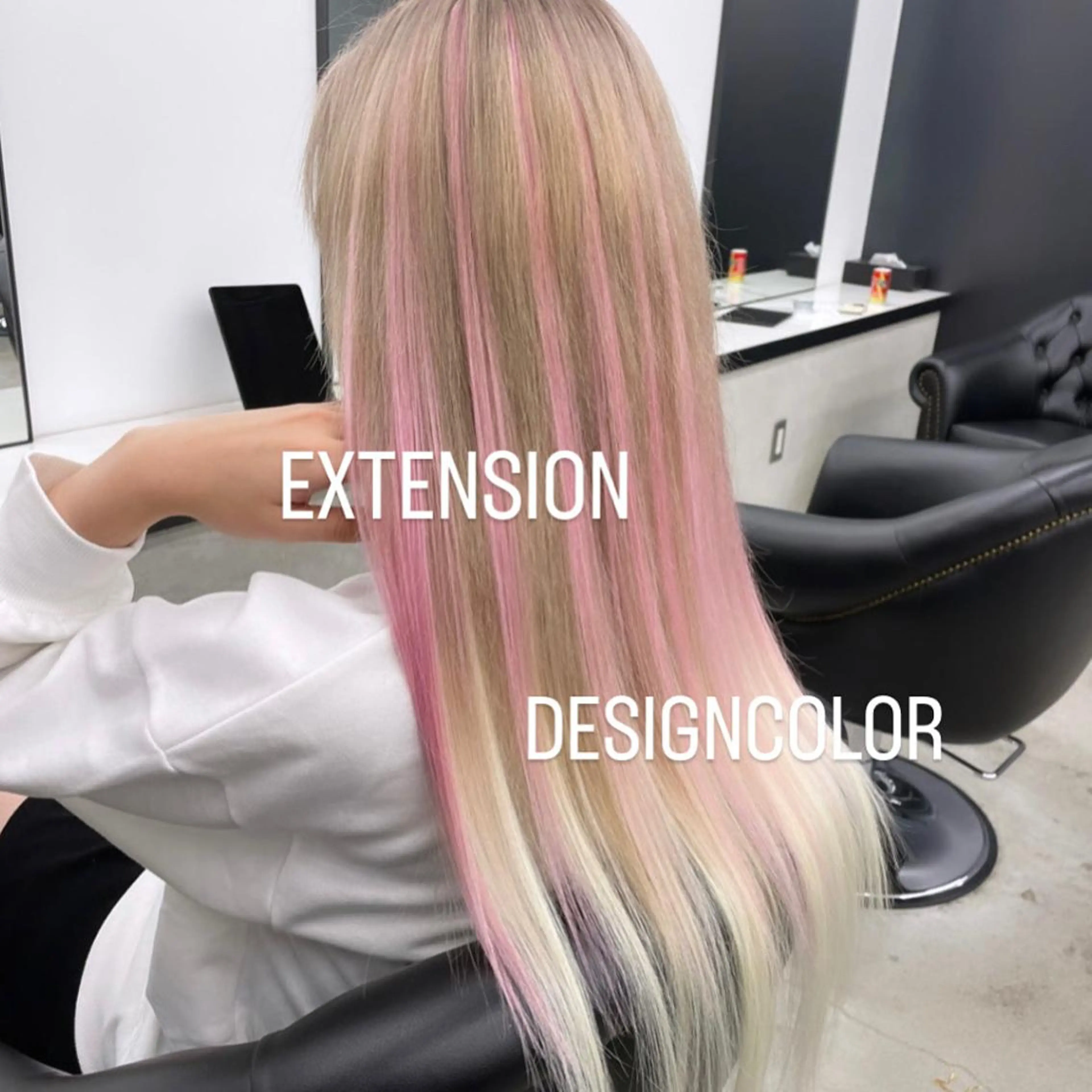 ロング カラー ヘアカラー エクステ エクステ🩵ブリーチ 韓国ヘア🩵KAEのヘアスタイル