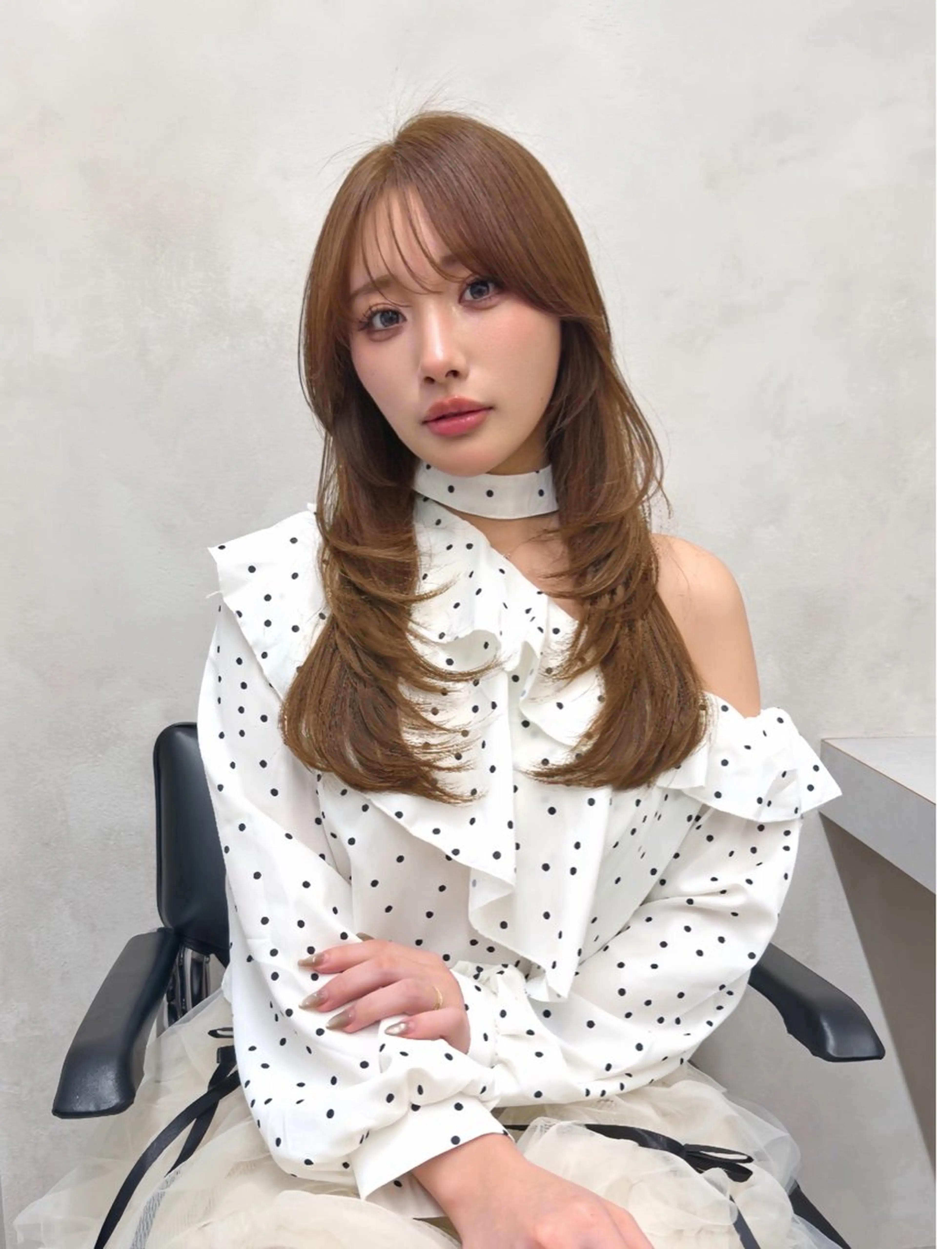 ロング 韓国風ヘア レイヤーカット 似合わせカット 森貝 洋亮のヘアスタイル