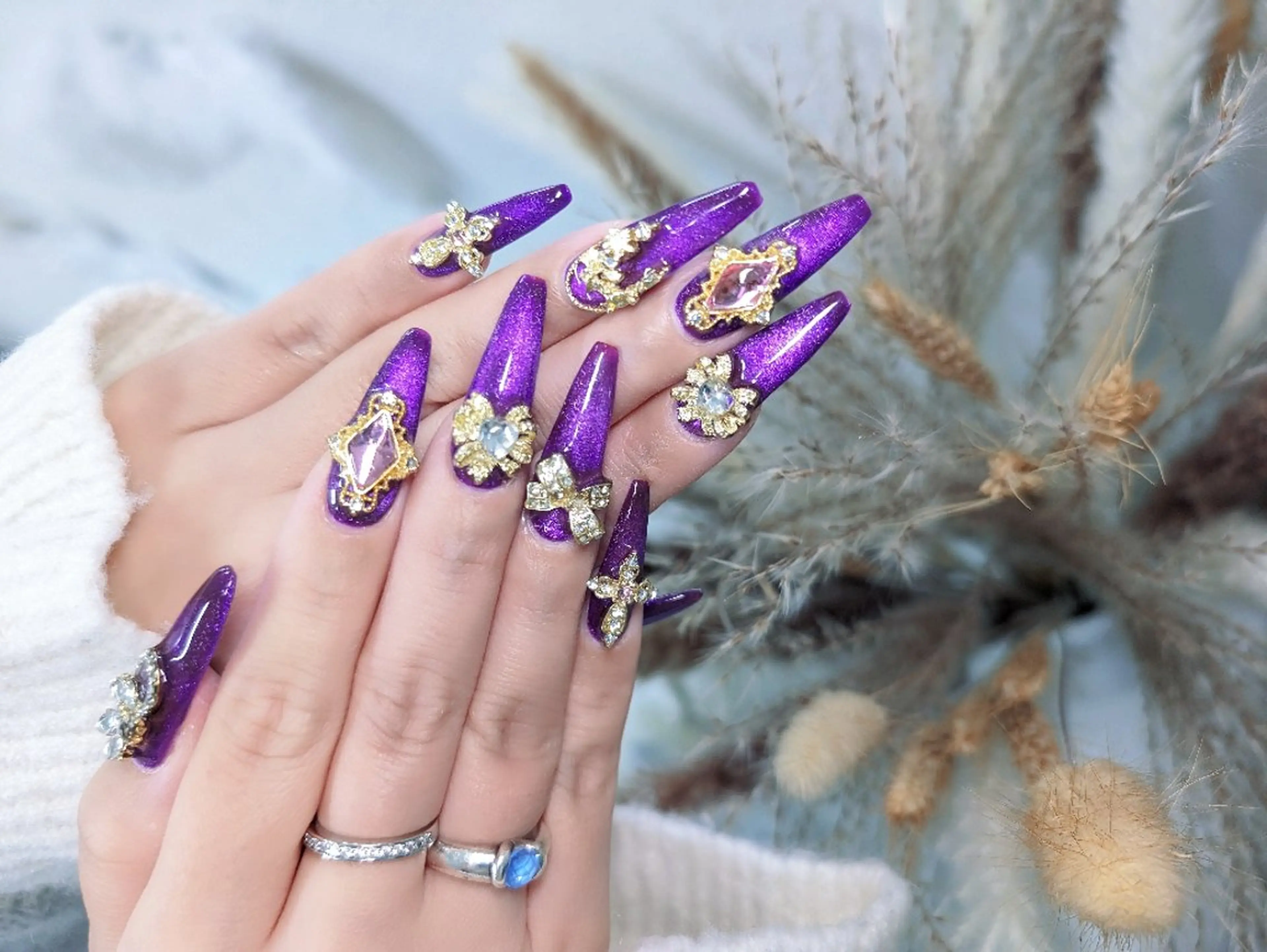 ネイル チークネイル 長さ出し フラッシュネイル ジェルネイル キラキラネイル Chouette Nailのネイルデザイン