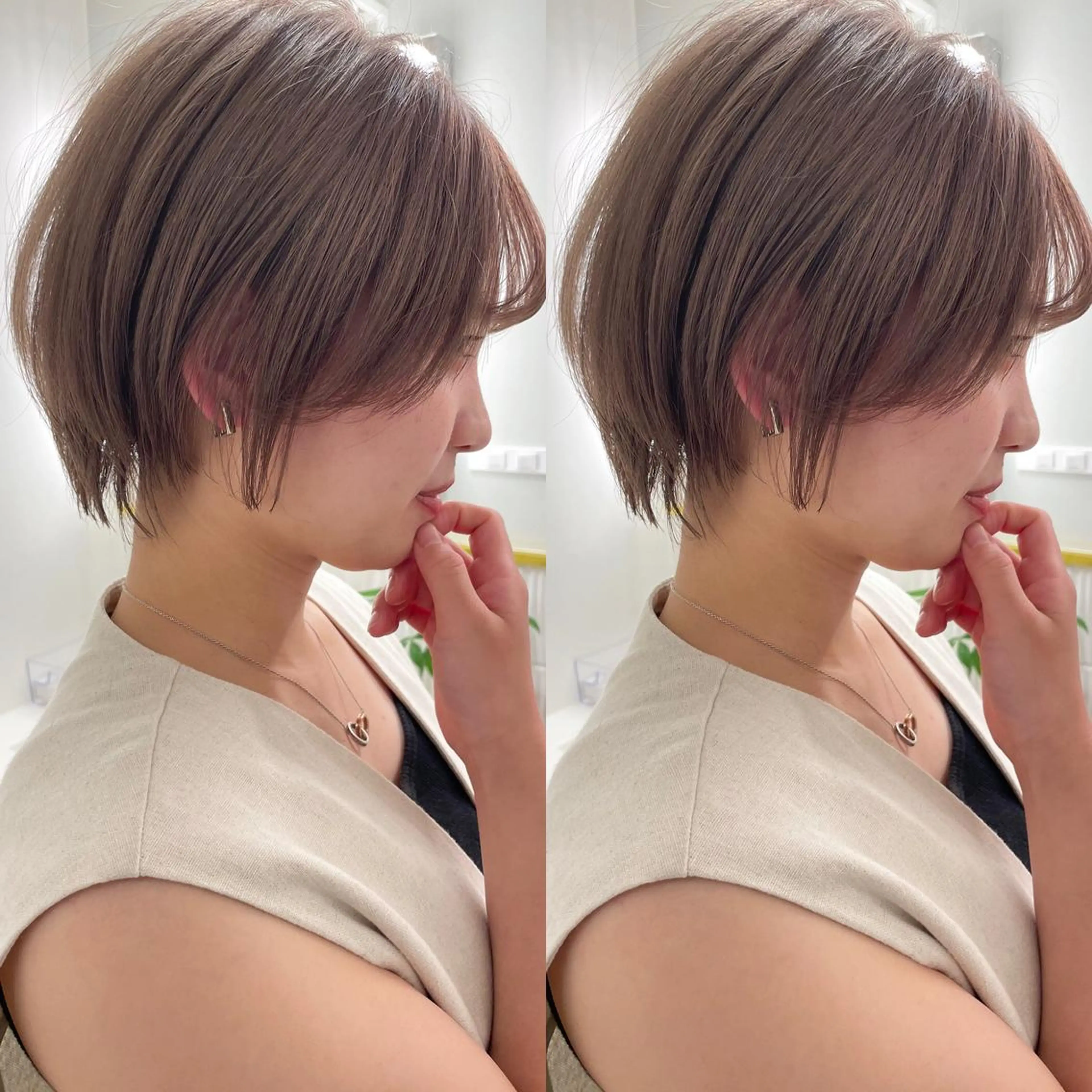 ショート カット ヘアカラー トリートメント 髪質改善will hairdesignのヘアスタイル