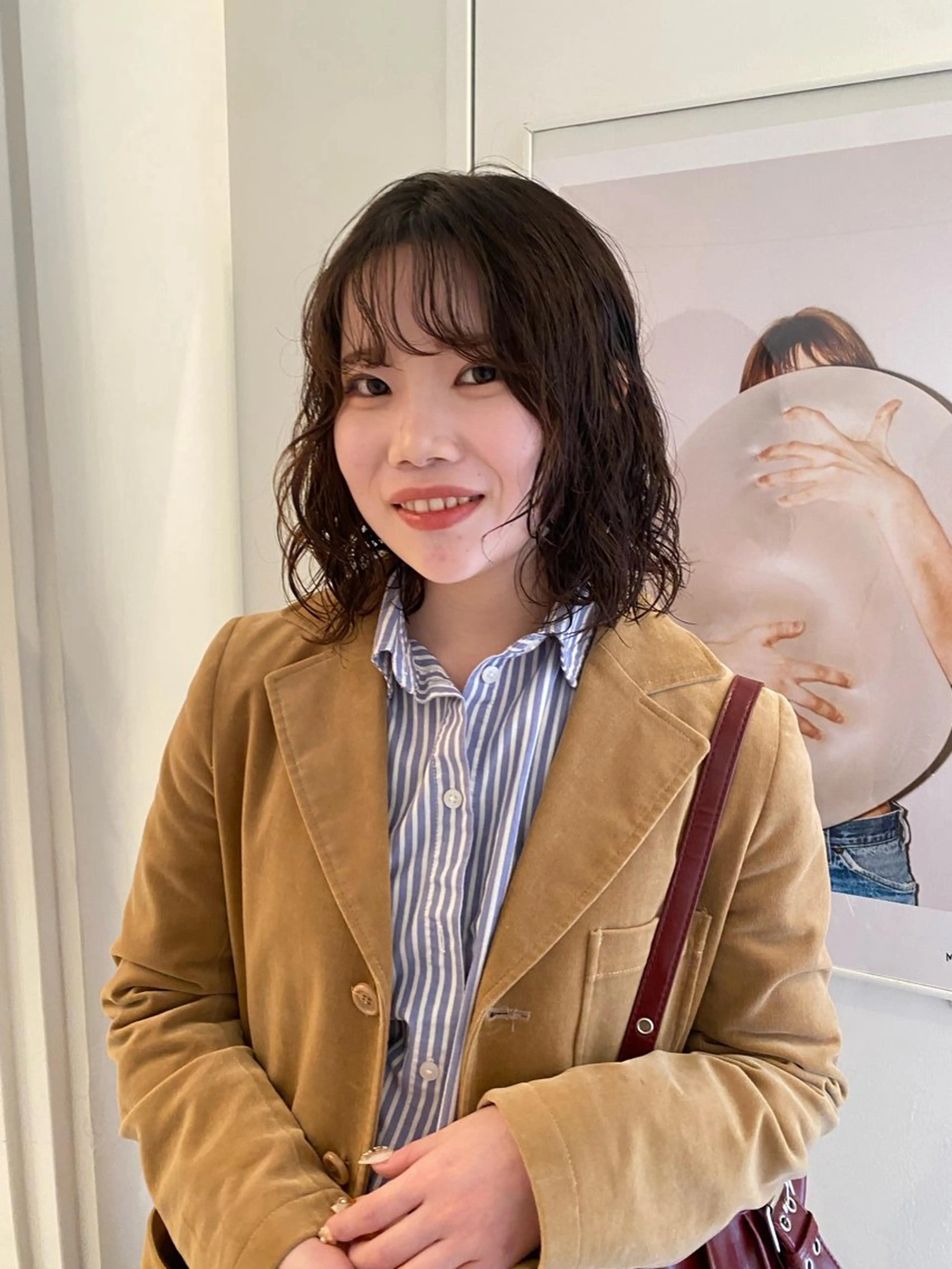 ミディアム パーマ カット パーマ Tomoka🐶🌟 似合わせカット✂︎のヘアスタイル