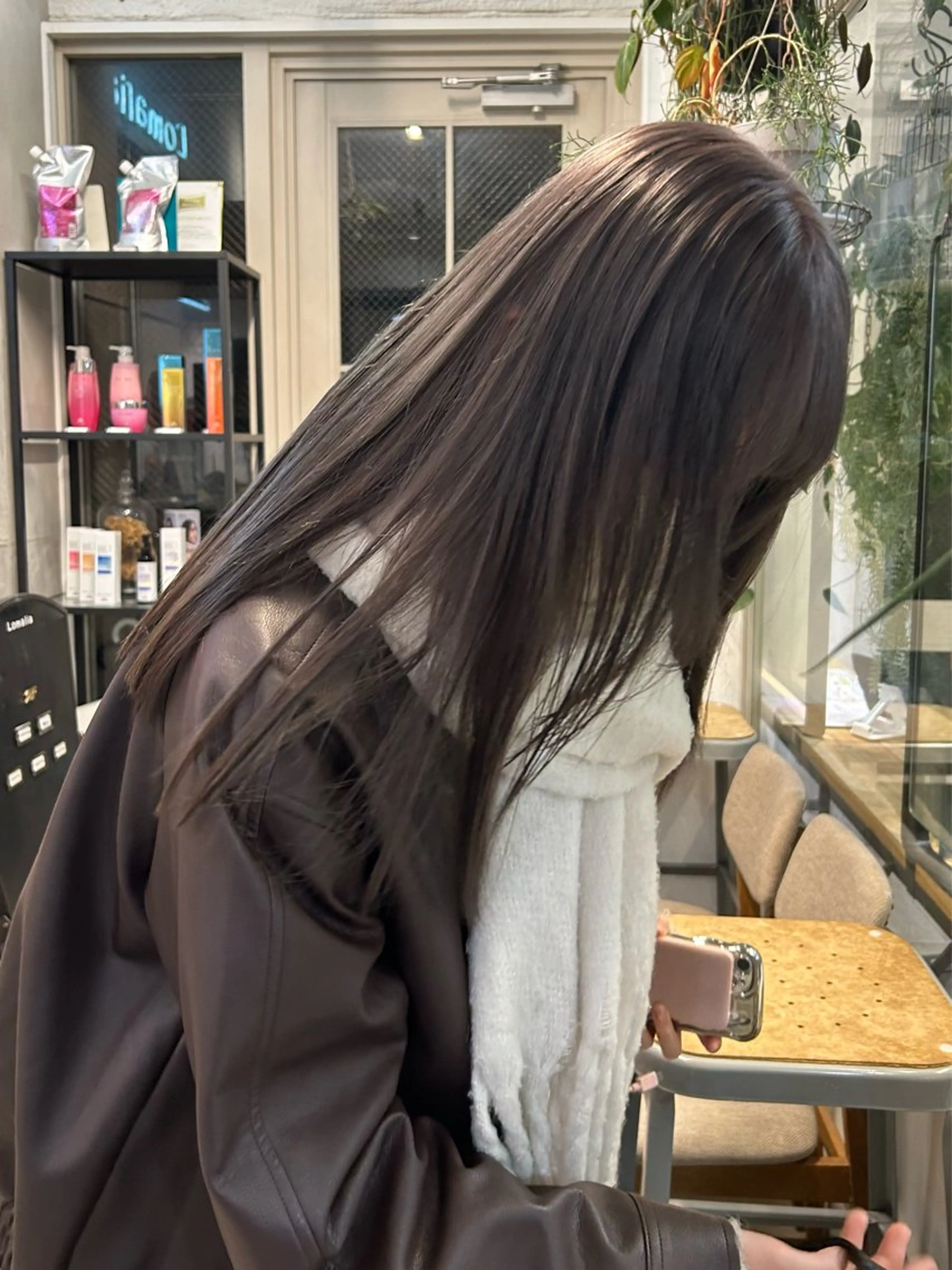 セミロング カラー ヘアカラー トリートメント じゅわっと暖色カラー 🍊Moemiのヘアスタイル