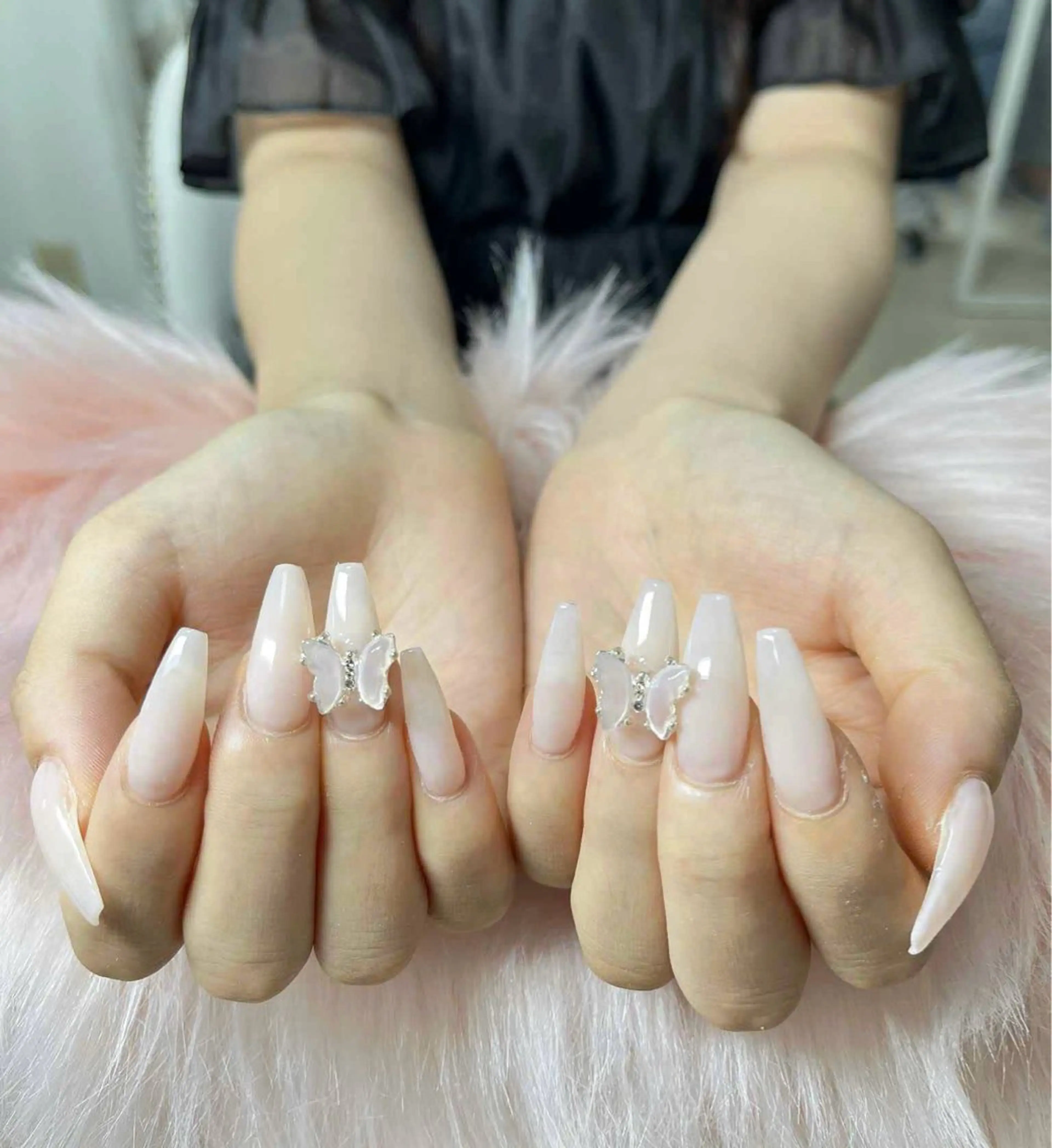 ネイル オーロラネイル フレンチネイル ジェルネイル ハロウィン 韓国ネイル ハンドネイル neco H.babynailのネイルデザイン