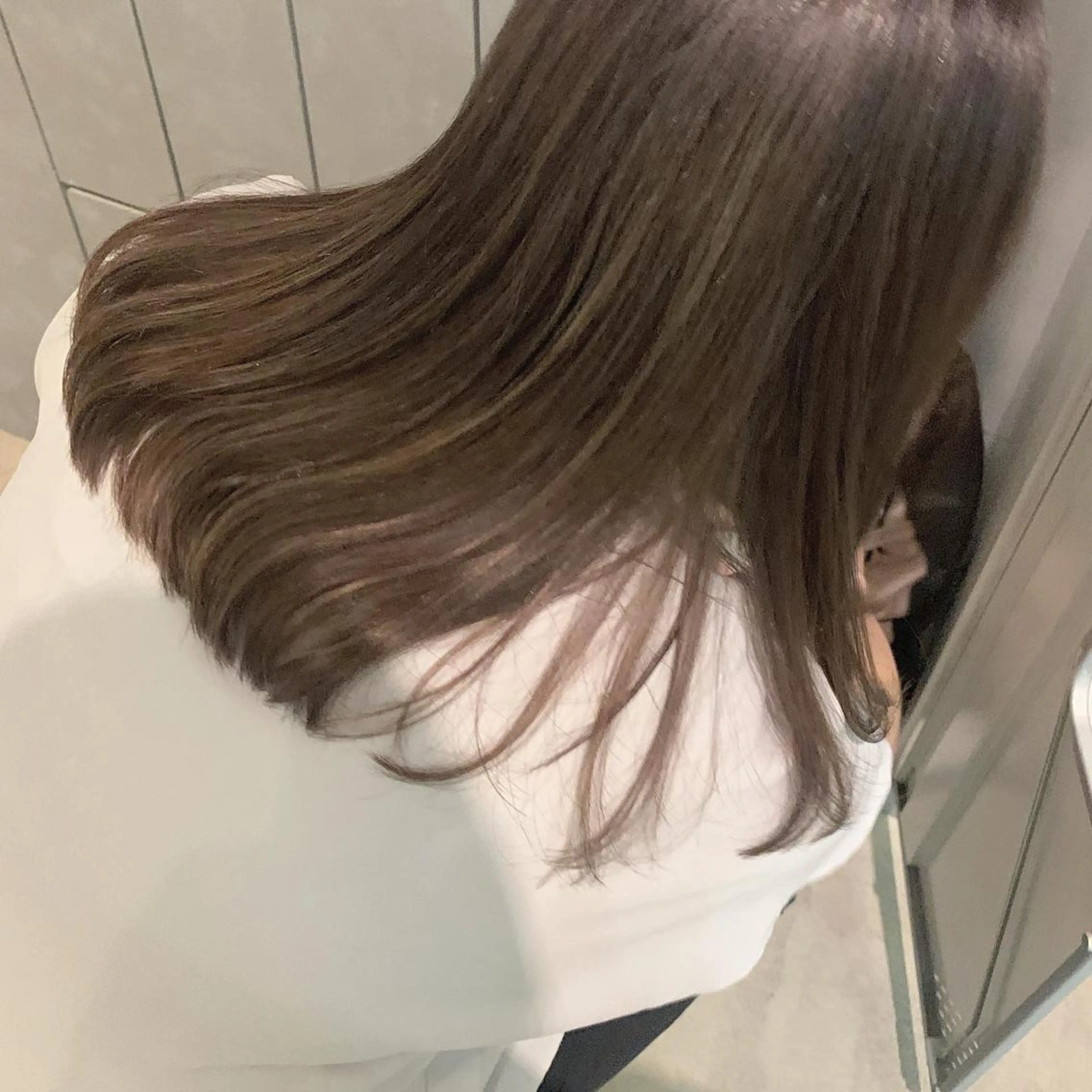 ロング ボブ/ベージュ/ パーマ🪿近森ゆいのヘアスタイル