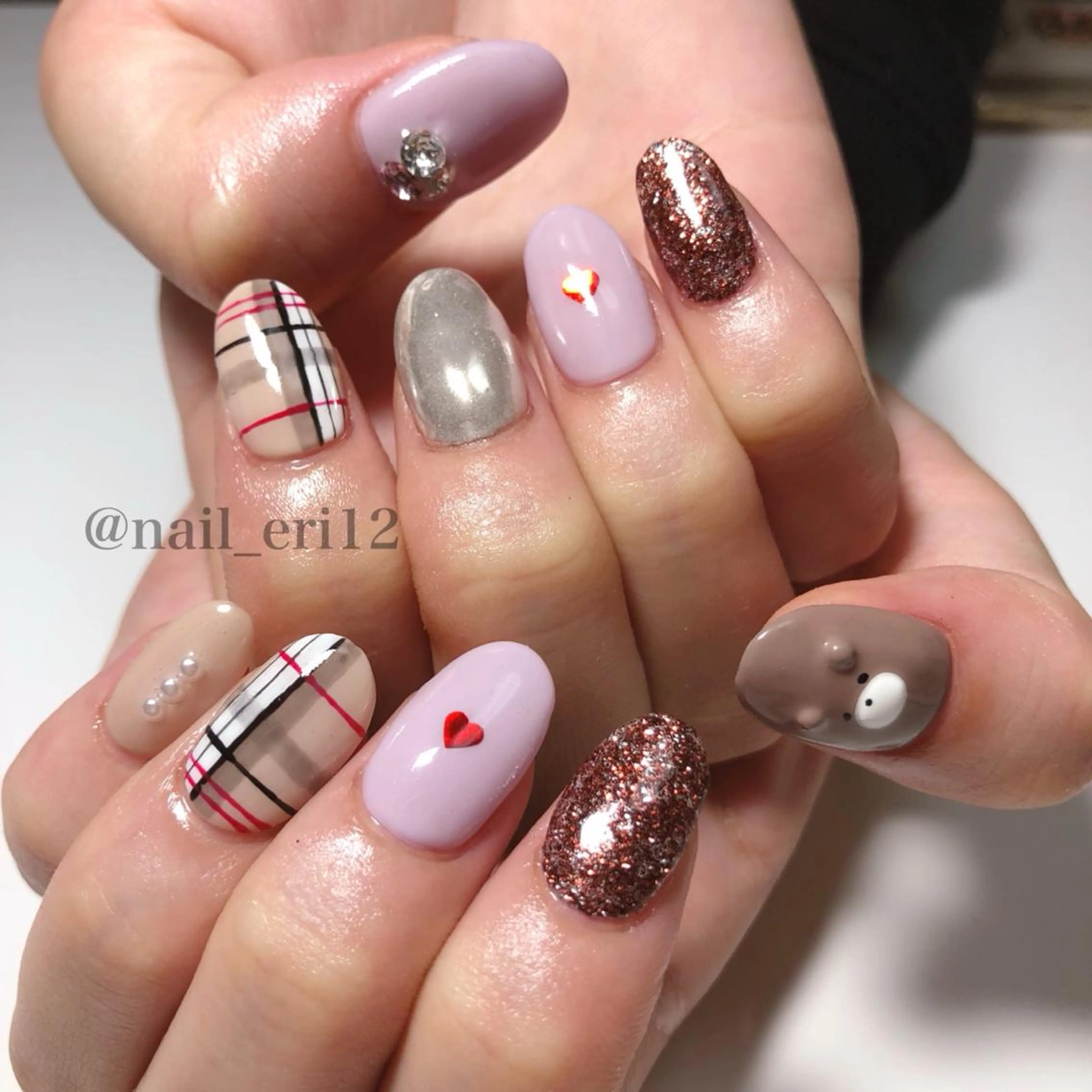 ミディアム ネイル nail salon &e eriのネイルデザイン