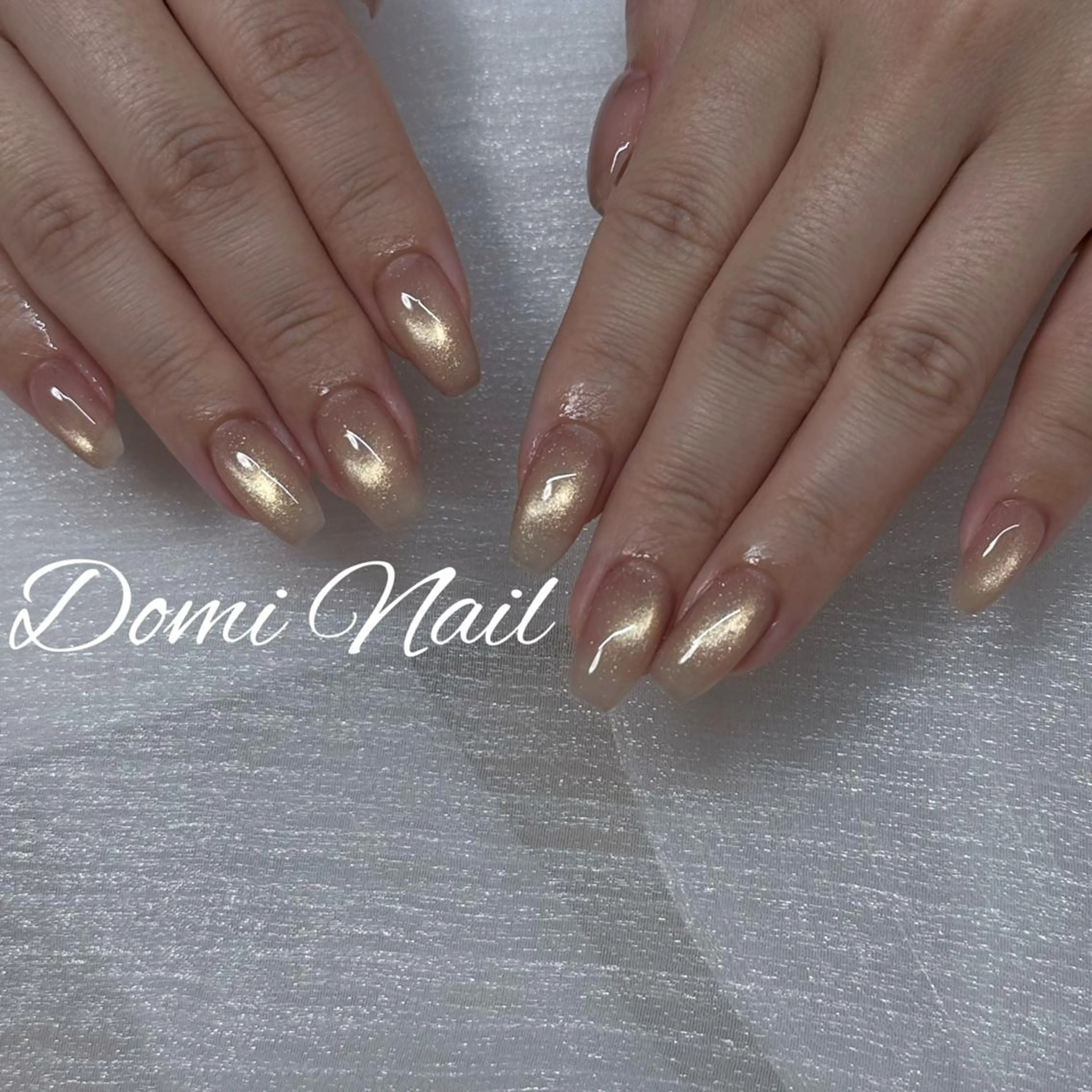 ネイル マグネットネイル マグネットワンカラー ワンカラーネイル ハンドネイル 渋谷 Domi Nailのネイルデザイン