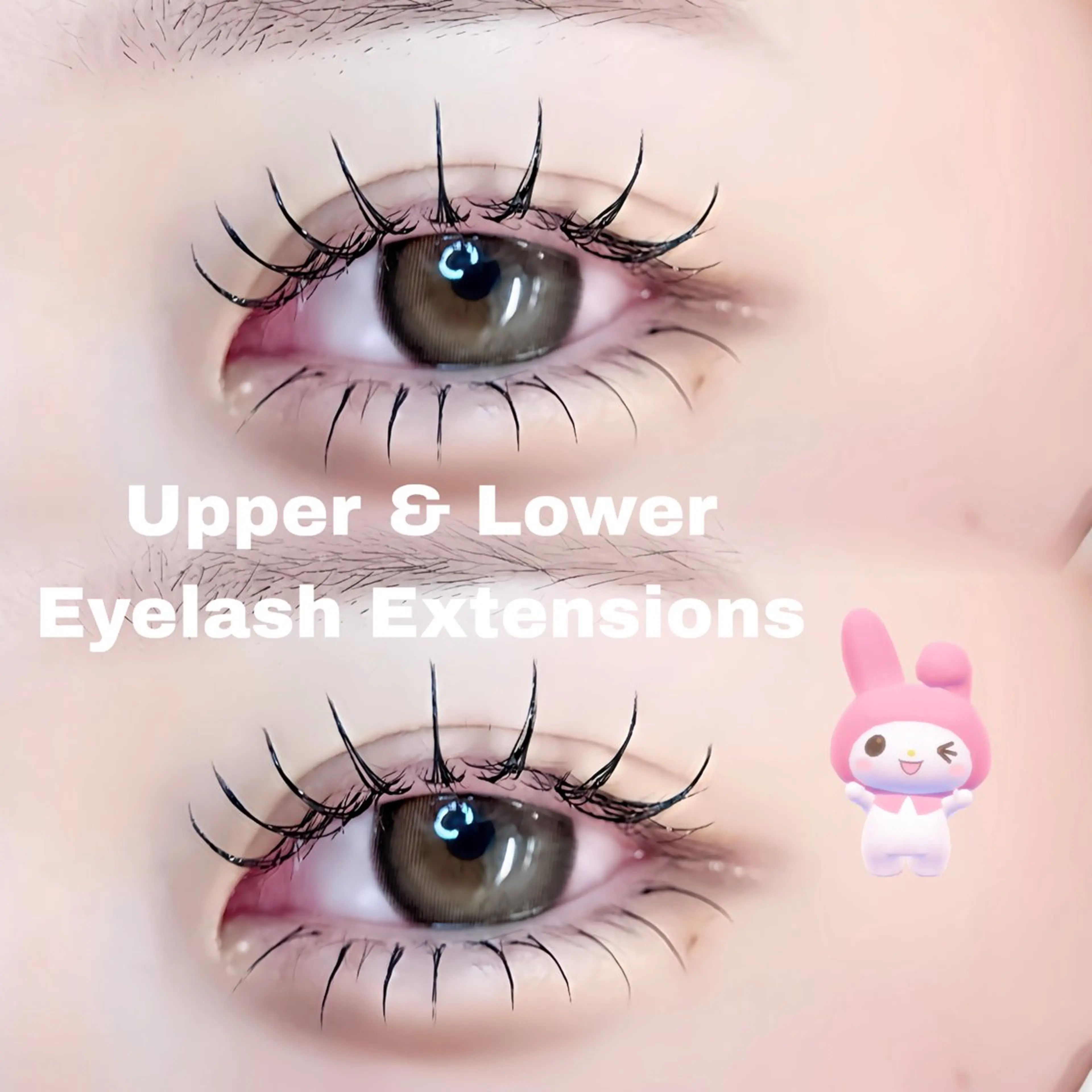 小顔効果抜群💟上下エクステ💕💕（上100本下30本）の写真