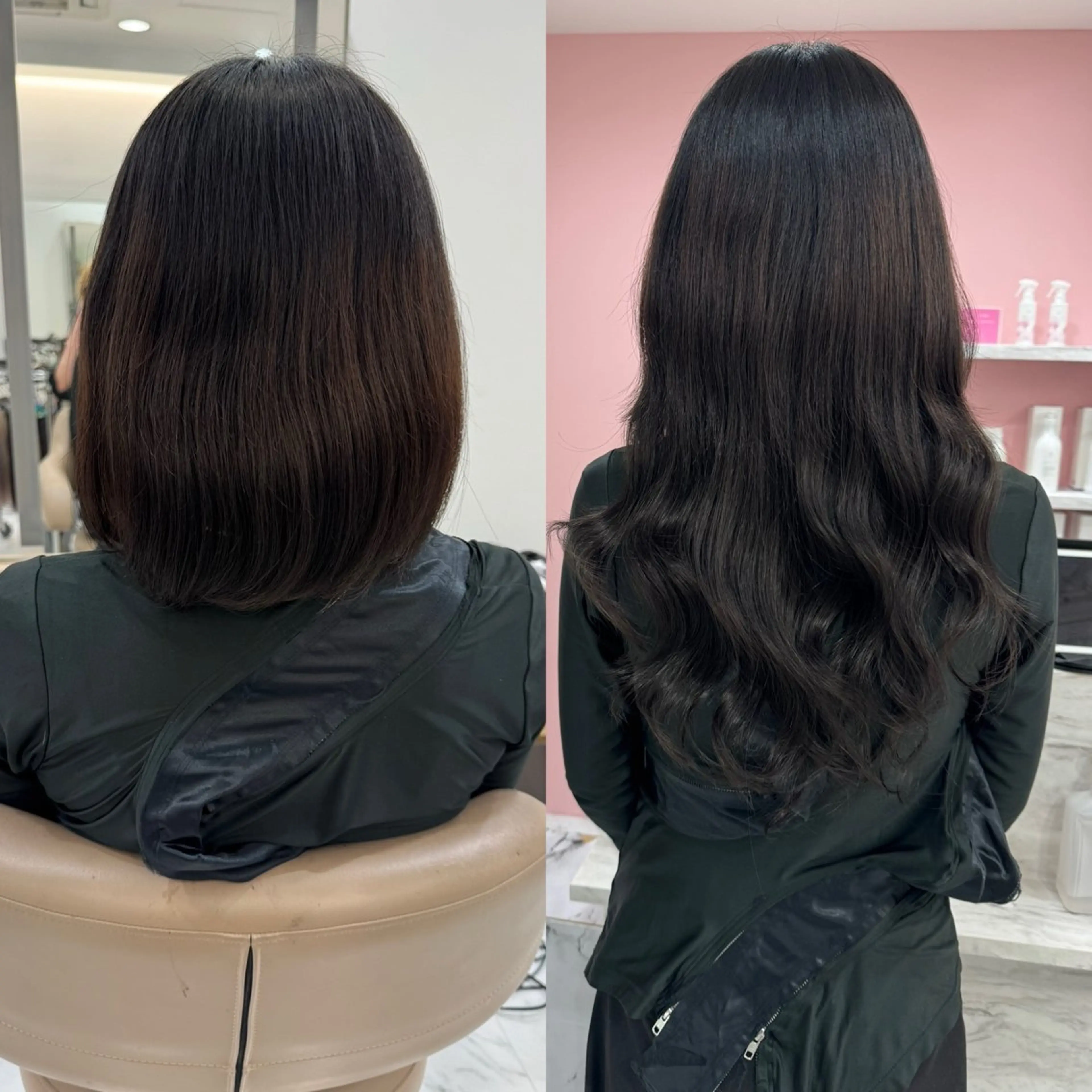 ロング シールエクステ エクステ 韓国風ヘア ロング 濱川響太レディース カットモデルのヘアスタイル