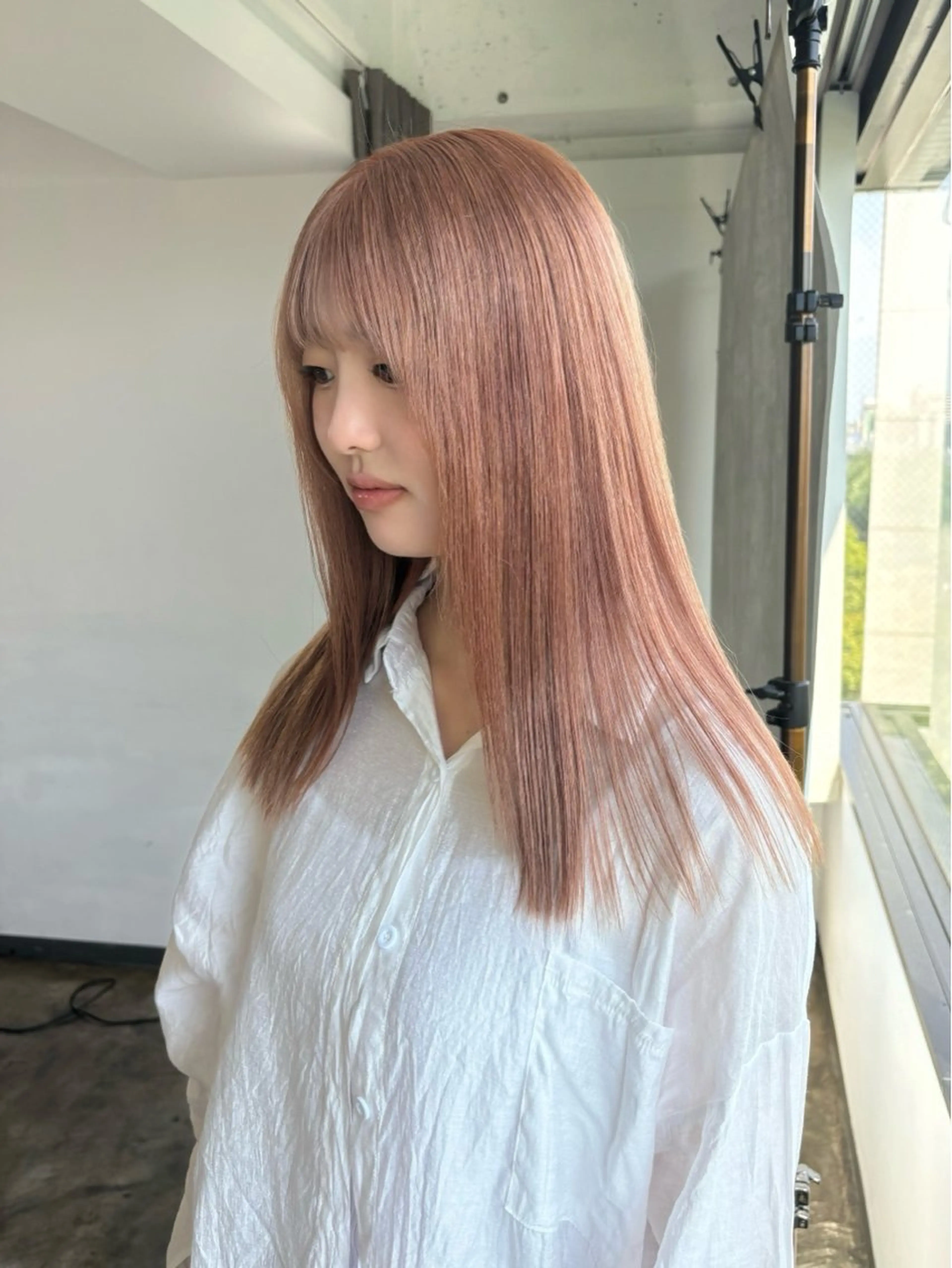 ロング カラー ベージュカラー ブリーチ ケアブリーチ ケアカラー ダブルカラー ヘアカラー トリートメント 暖色カラー🍒 ケアブリーチ/akiのヘアスタイル