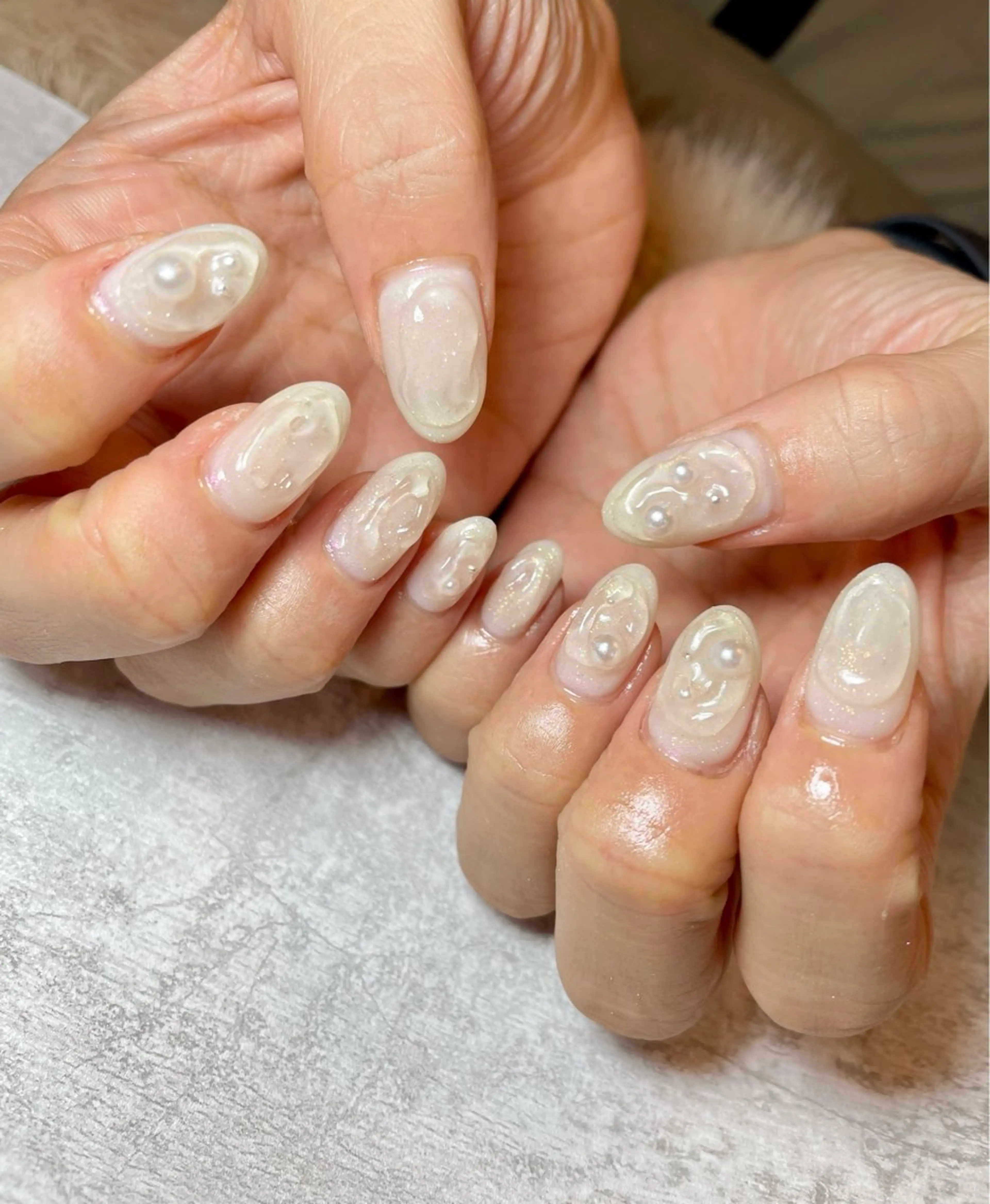 ネイル アートネイル クリアネイル 持ち込み ニュアンスネイル ぷっくりネイル BEAUTY GARDEN 【nail salon unseul】所属・nana .のネイルデザイン