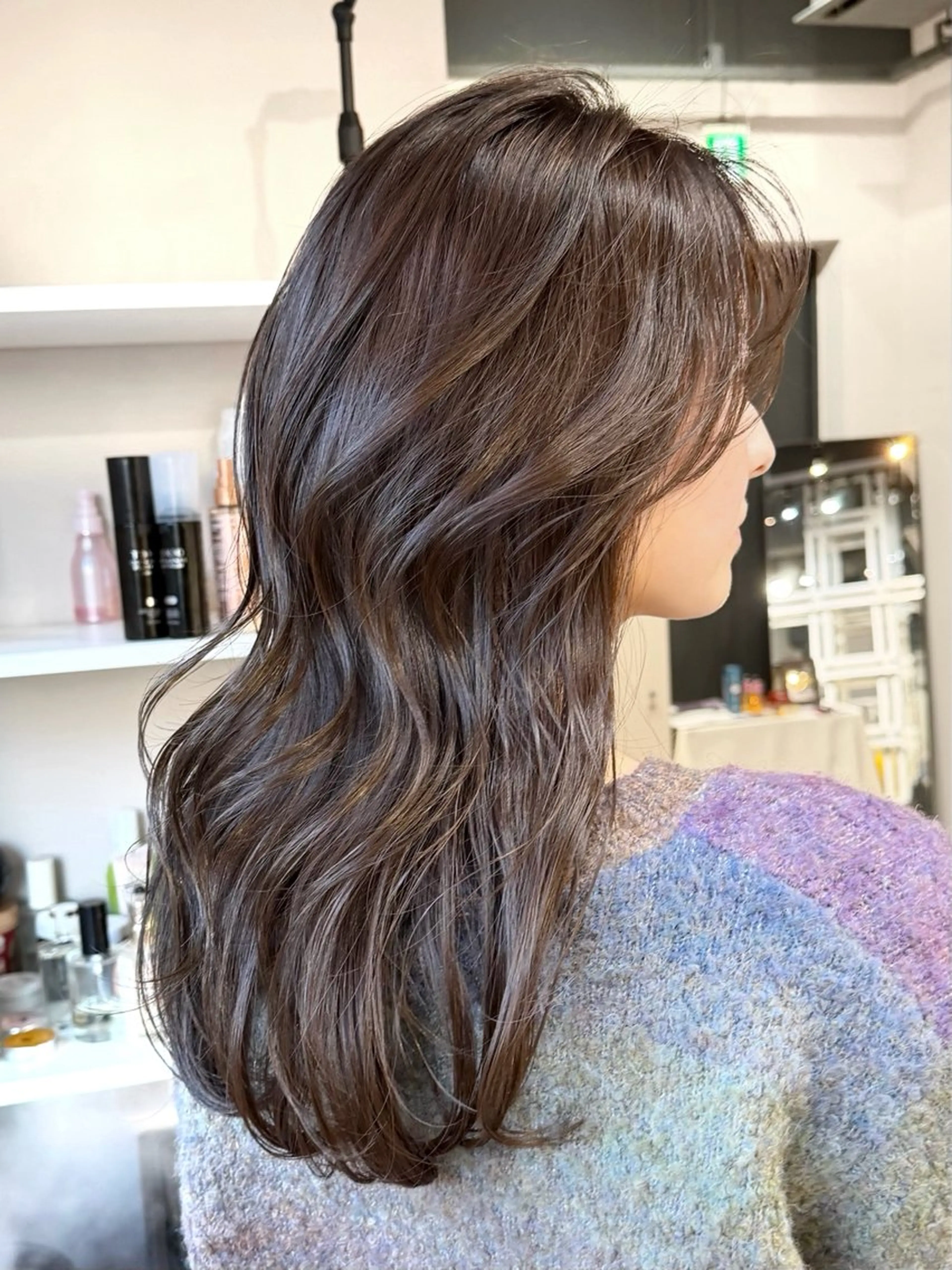 セミロング カラー 透明感カラー グレージュ カット ヘアカラー トリートメント ✨透明感カラー 恵比寿HAYATO✨のヘアスタイル