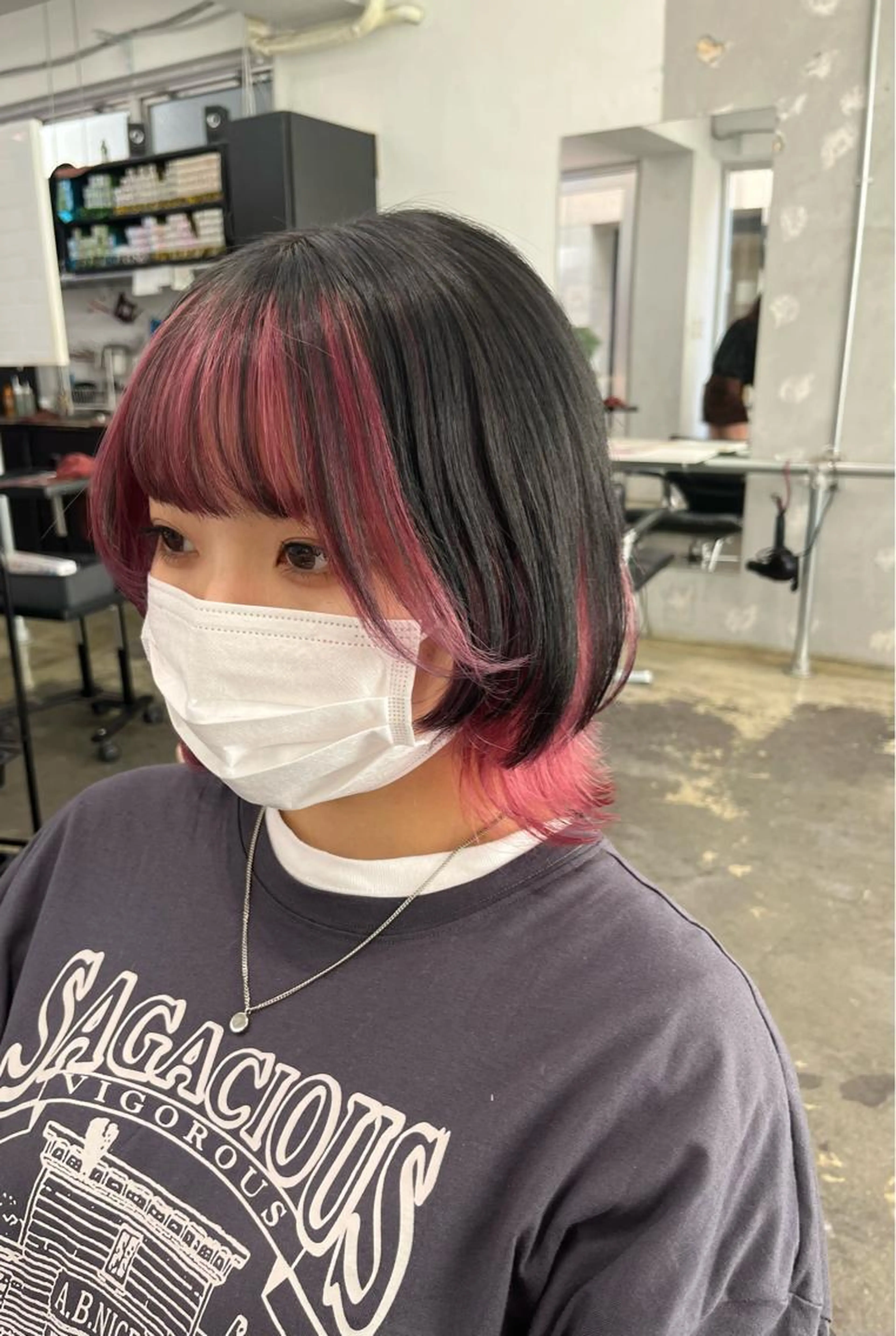 🌺来店2回目以降の方🌺オシャレデザインカラー(インナー、裾カラー)🌺ダブルカラー＋トリートメント(ブリーチ込み)の写真