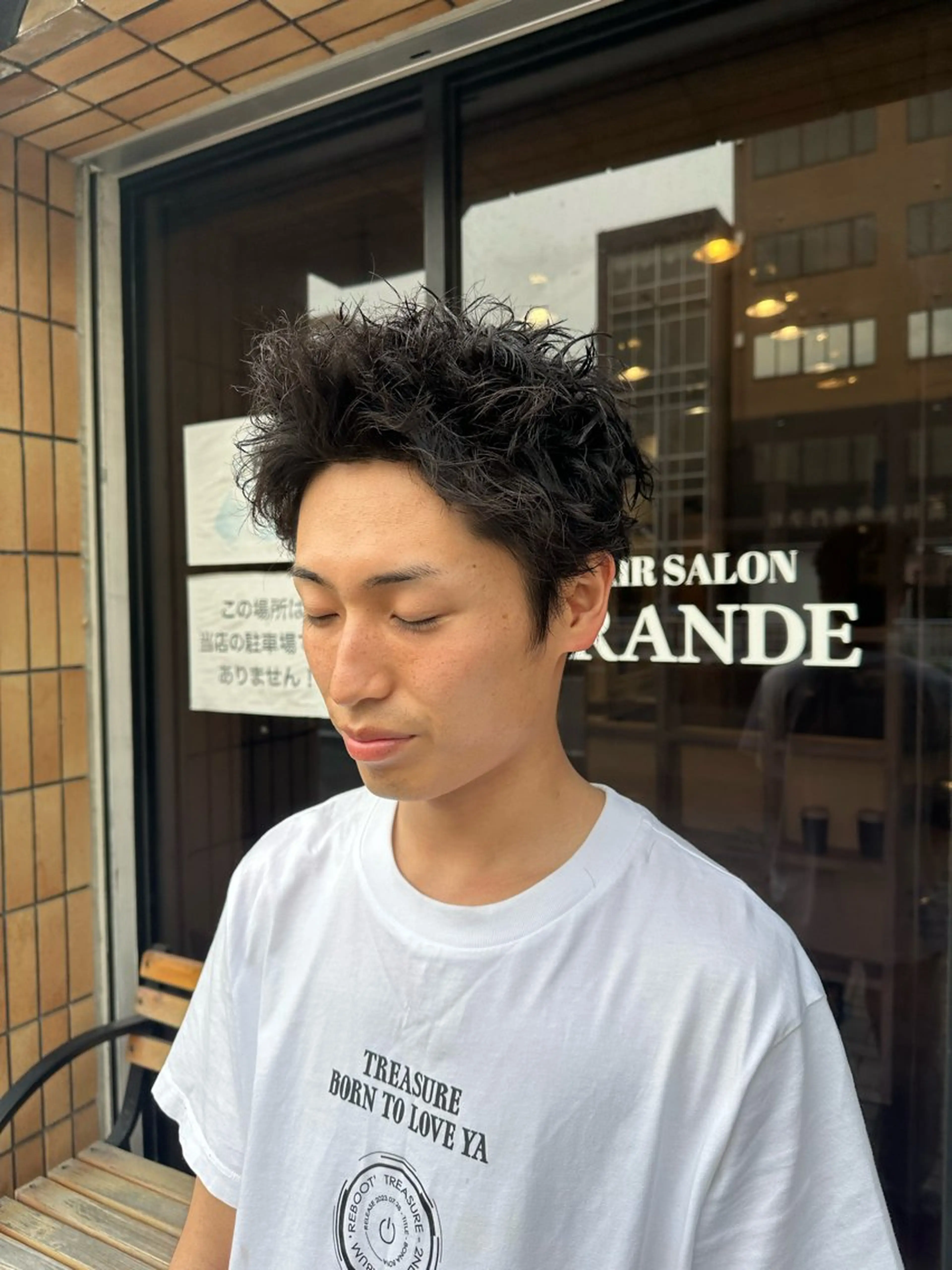 パーマ メンズ スパイキーショート カット パーマ ハヤシカズキ/カラー ✂/メンズパーマのヘアスタイル