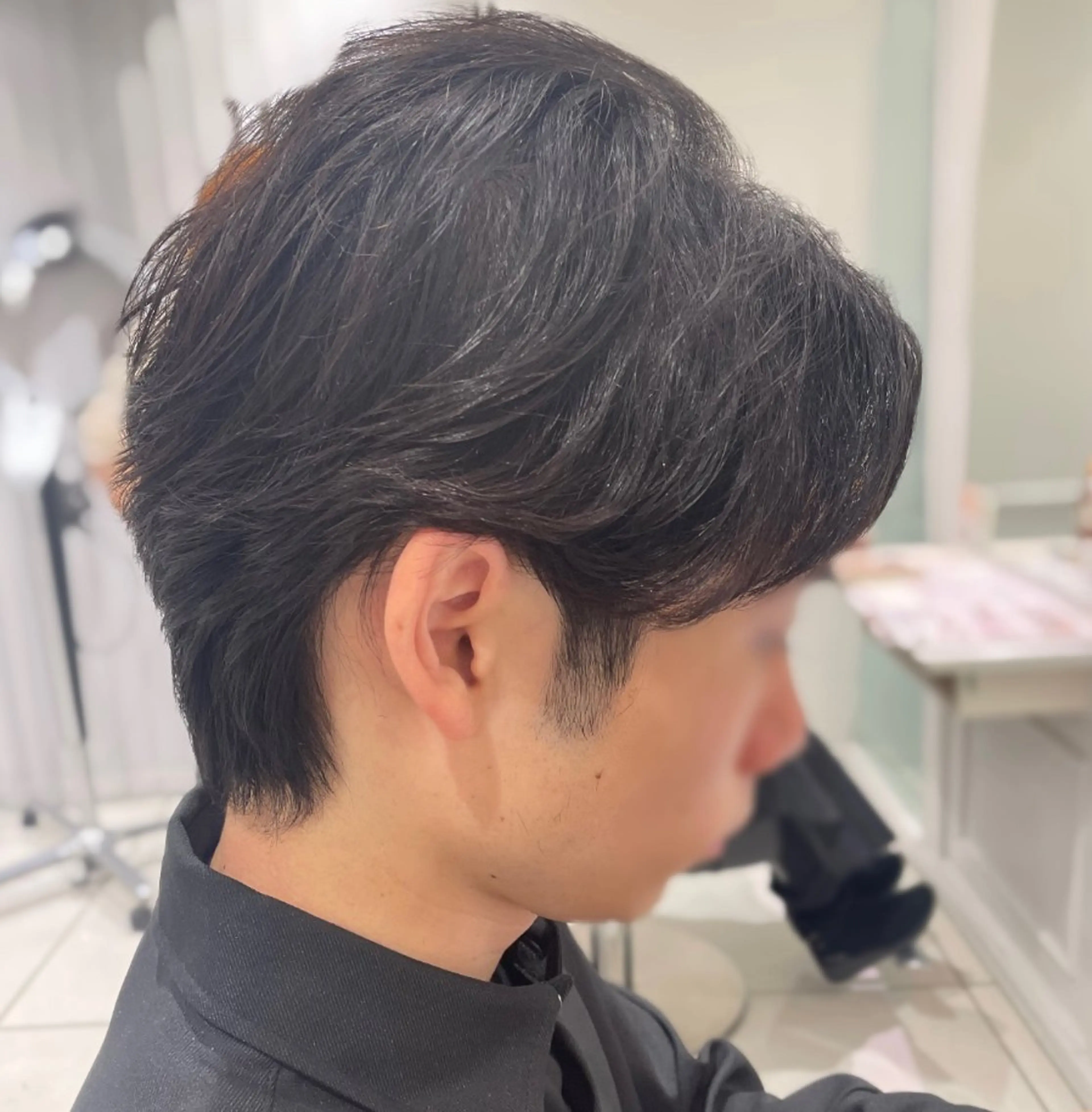 パーマ メンズ センターパート メンズパーマ センターパート 川島爽楽のヘアスタイル