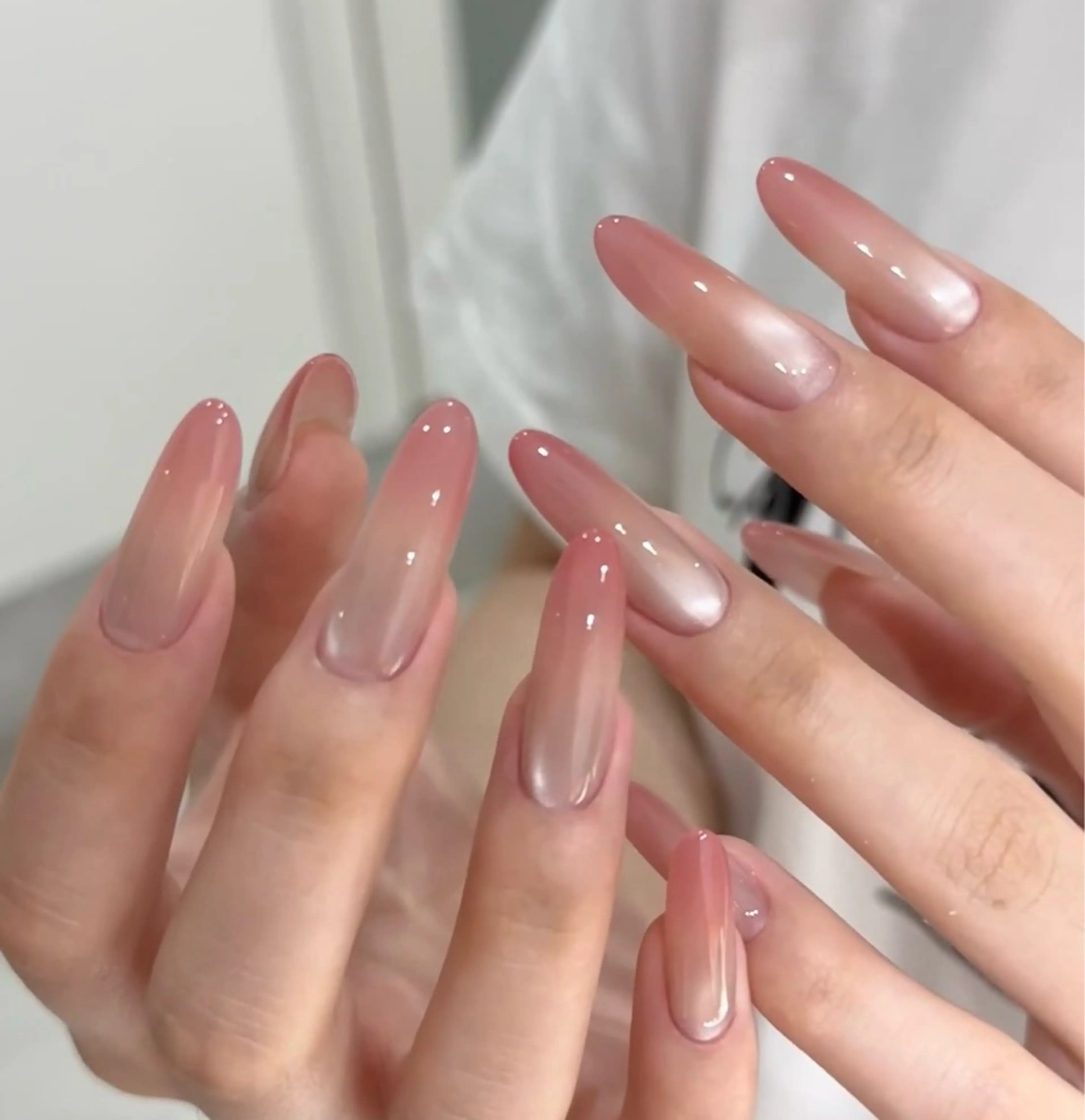 ネイル オーロラネイル フラワーネイル フットネイル フレンチネイル ジェルネイル ハンドネイル 長さだし専門 ありさのネイルデザイン