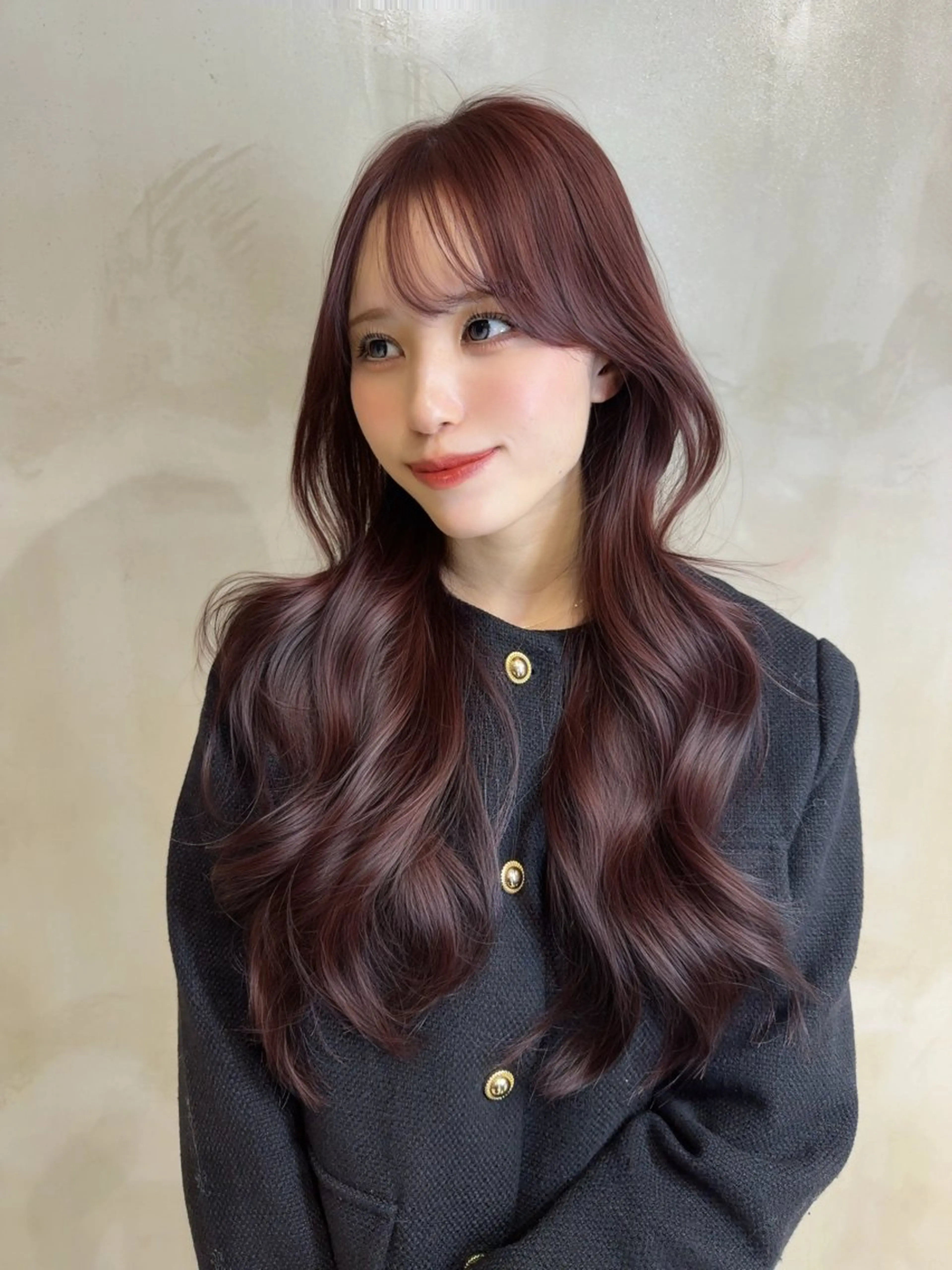 ロング カット ヘアカラー 韓国ヘア🇰🇷 YURIYAのヘアスタイル