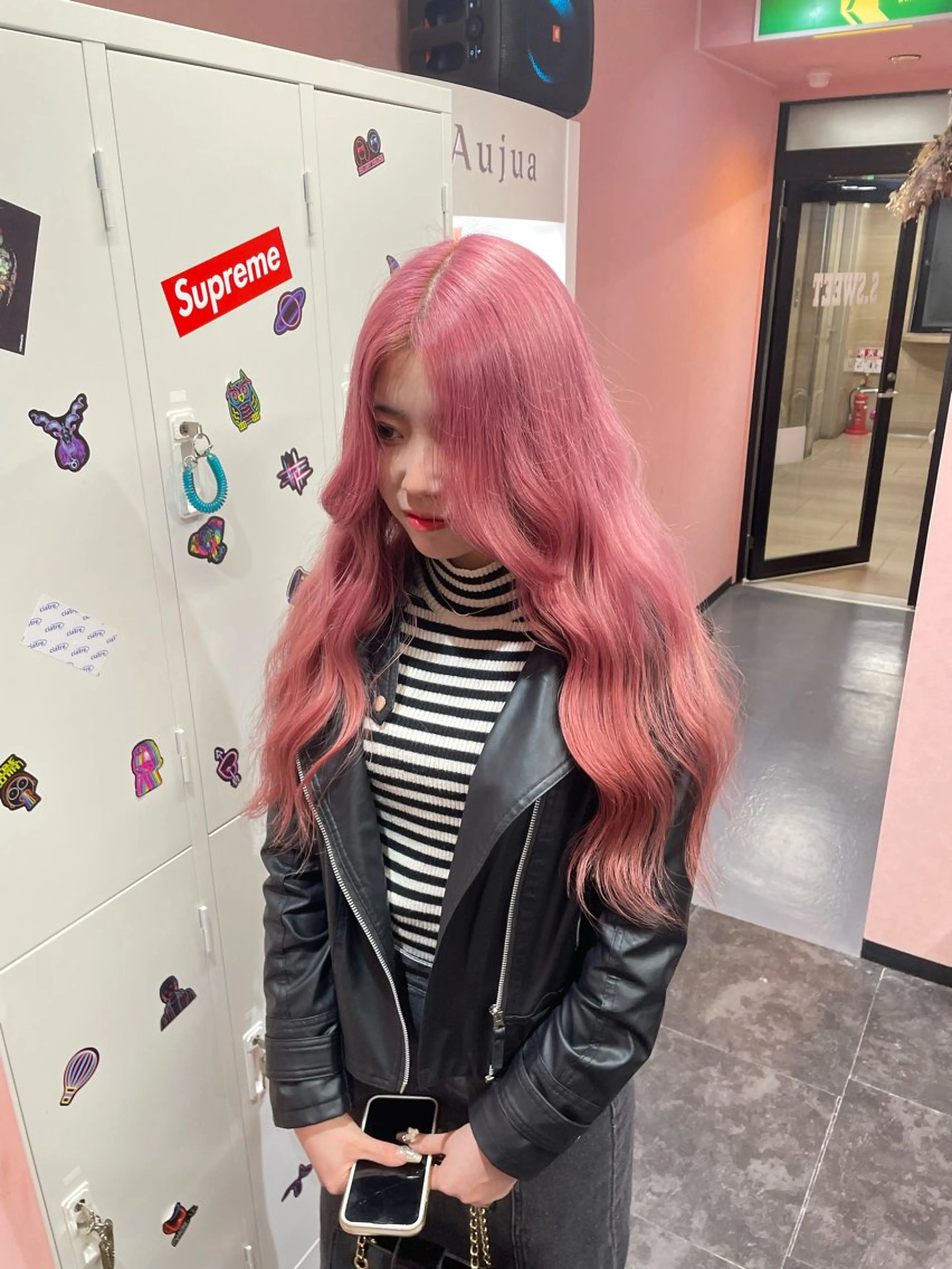 ロング カラー ピンクカラー ヘアカラー トリートメント ハイトーン/ブリーチ /hikaruのヘアスタイル